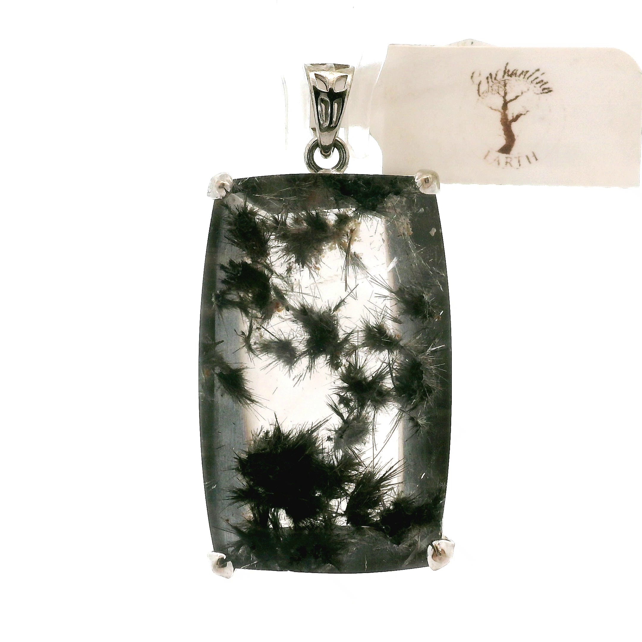 Hollandite Quartz Pendant .925 Silver for Finding your Path, Manifestation & Spiritual Insight
