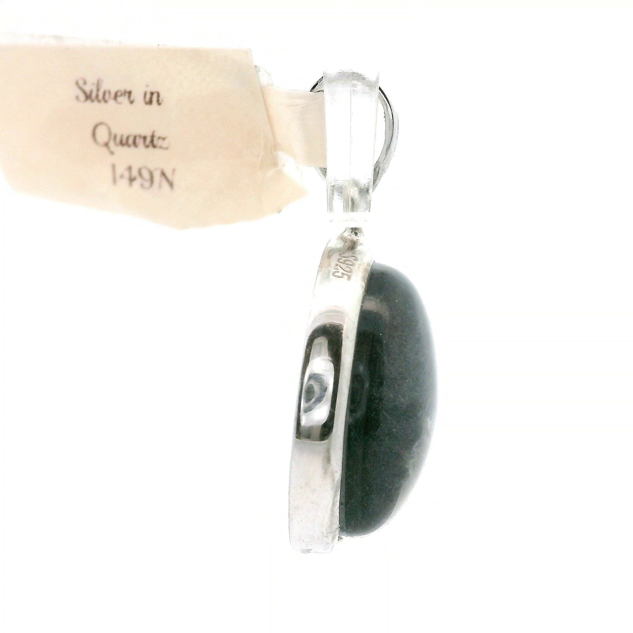 Silver in Quartz Pendant .925 Silver for Clearing Energy, Manifestation and Protection