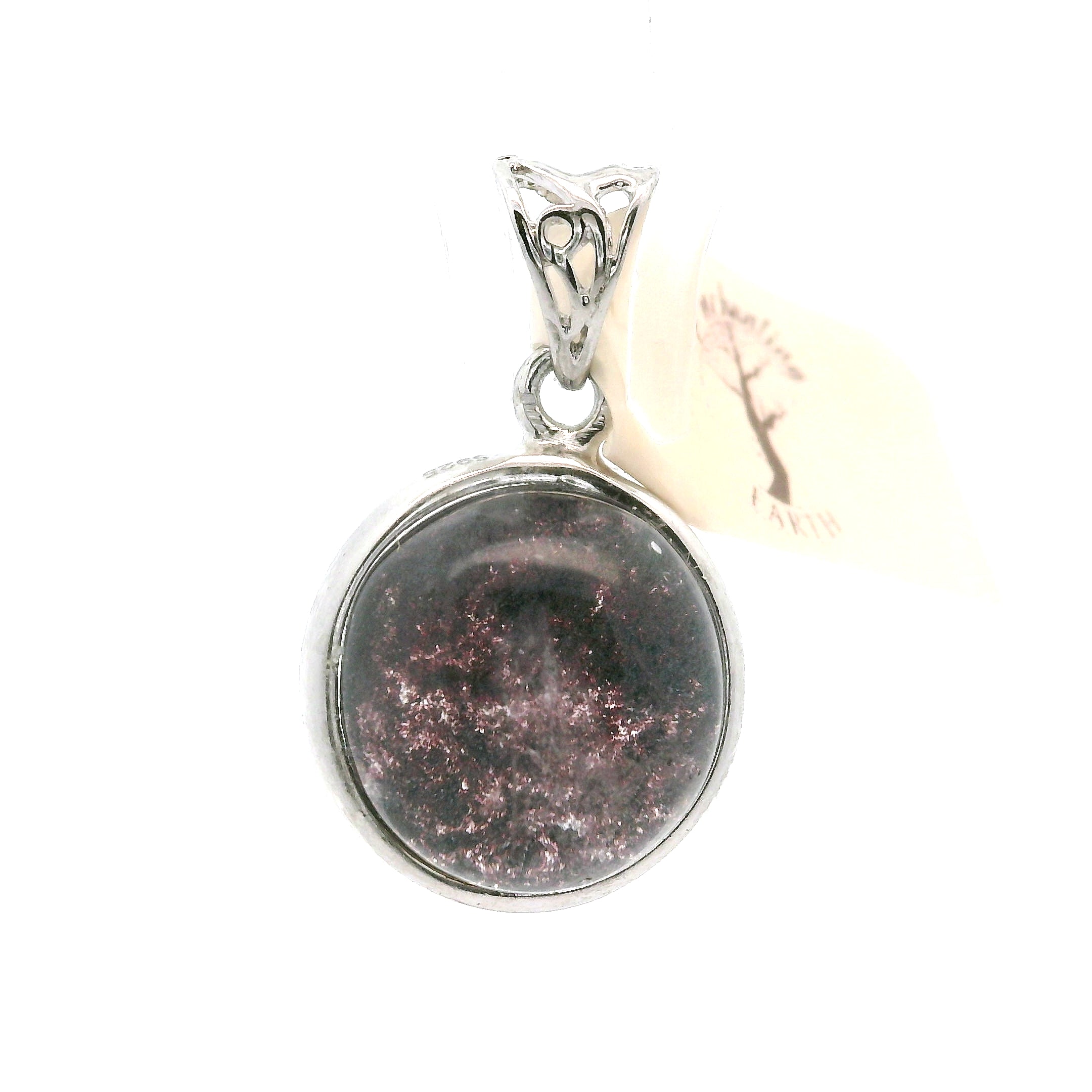 Silver in Quartz Pendant .925 Silver for Clearing Energy, Manifestation and Protection