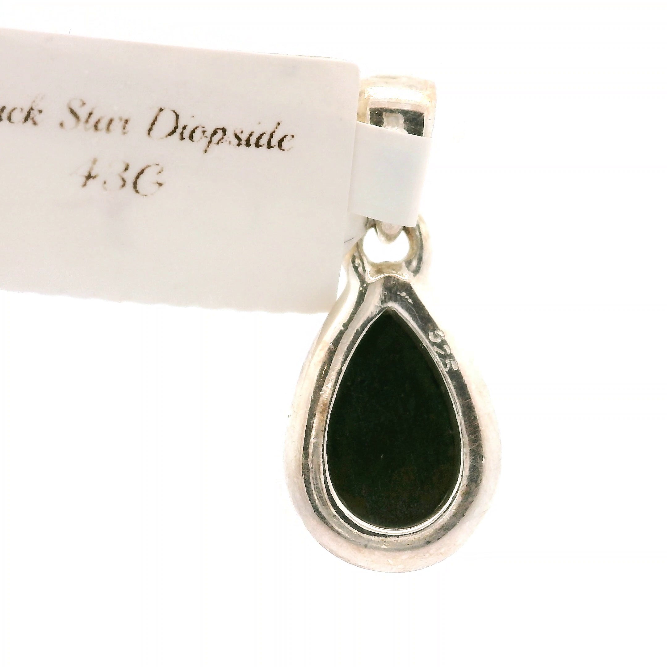 Black Star Diopside Pendants 925 Silver for Anxiety Relief, Balance and Grounding