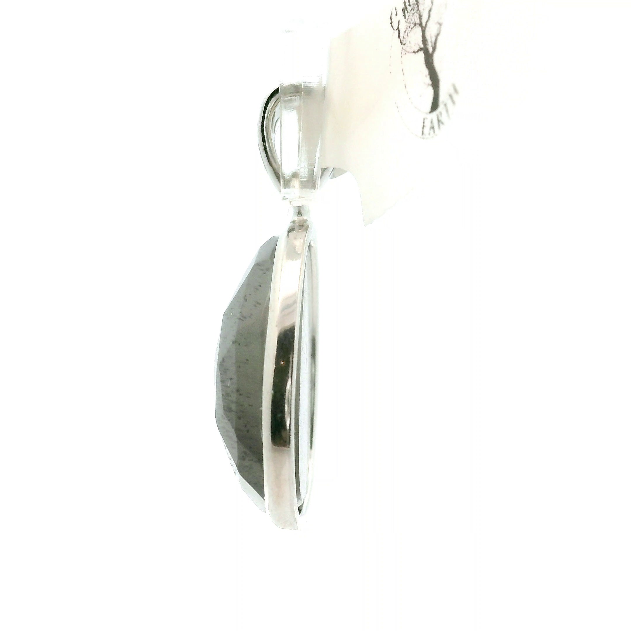 Black Moonstone with Sunstone Pendants .925 Silver for Confidence and Strength