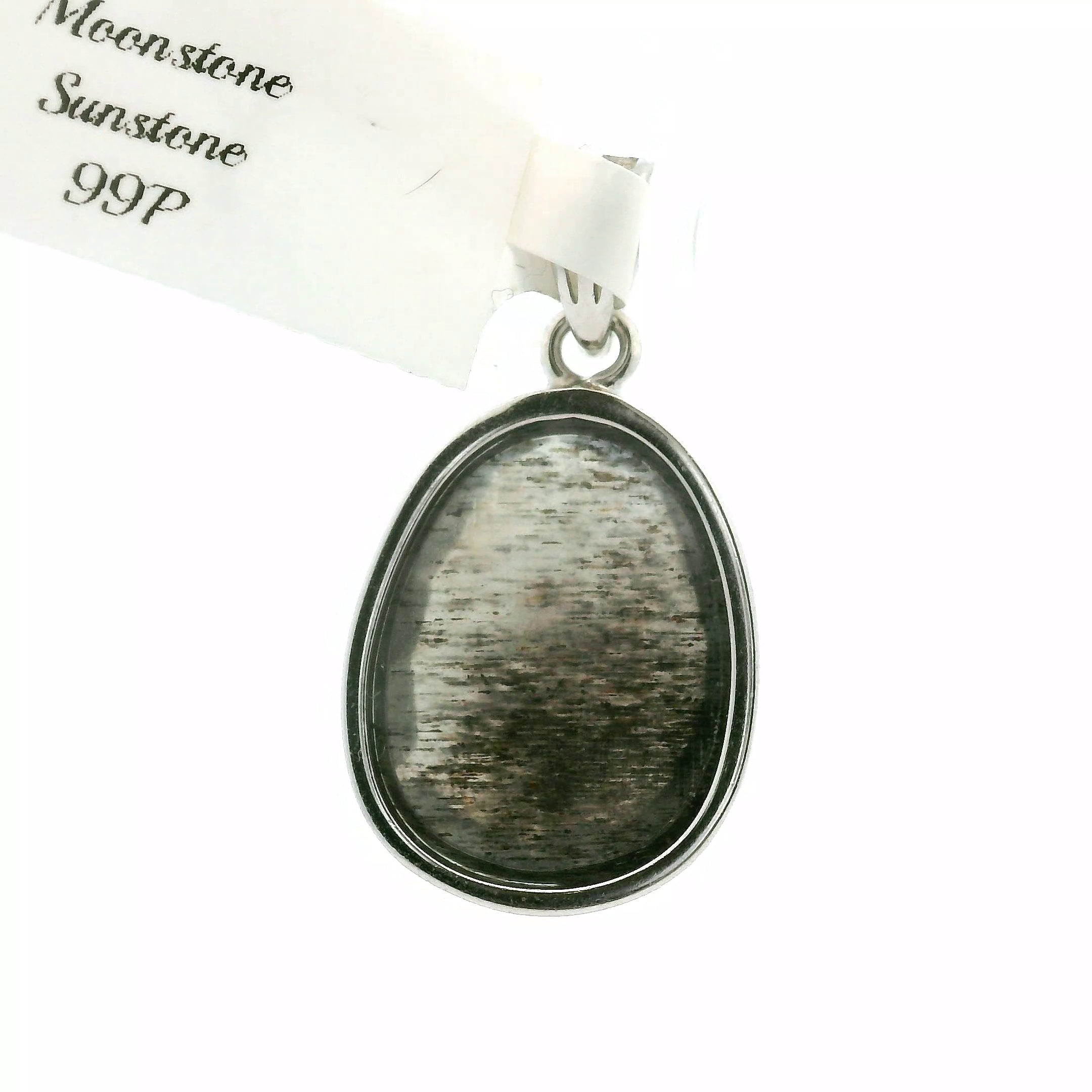 Black Moonstone with Sunstone Pendants .925 Silver for Confidence and Strength