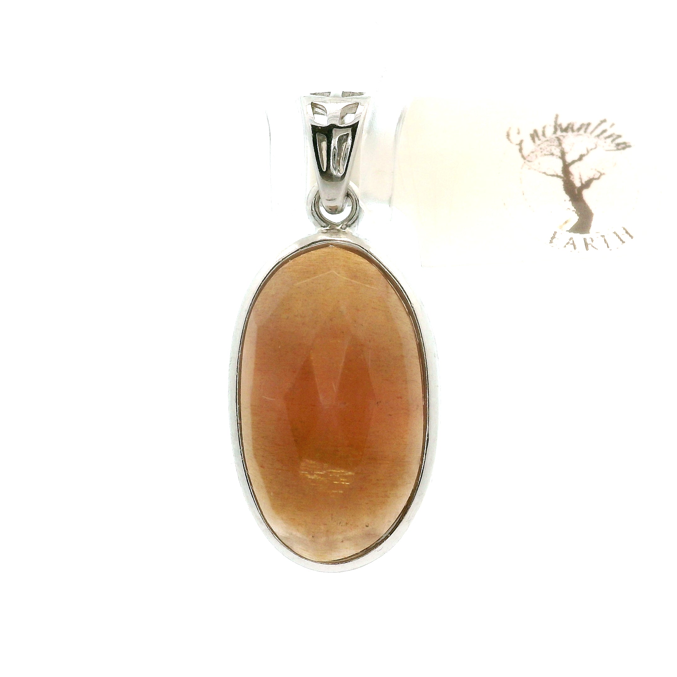 Black Moonstone with Sunstone Pendants .925 Silver for Confidence and Strength