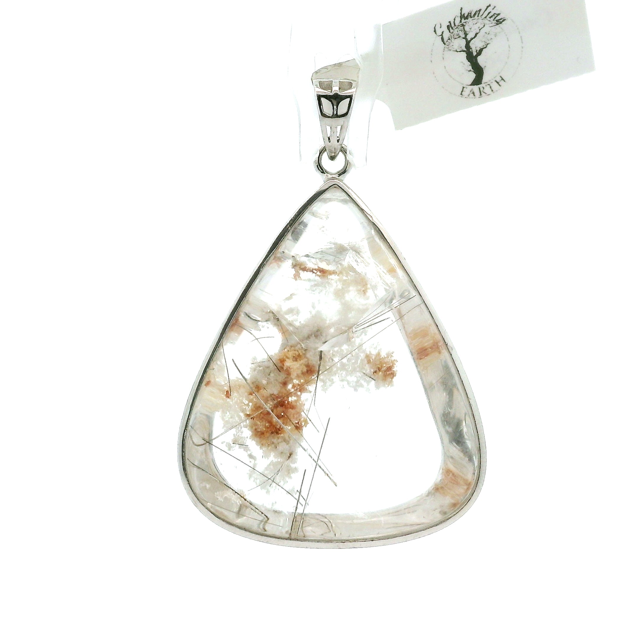 Garden Quartz Pendant .925 Sterling Silver for Insight, Meditation & Shamanic Journey