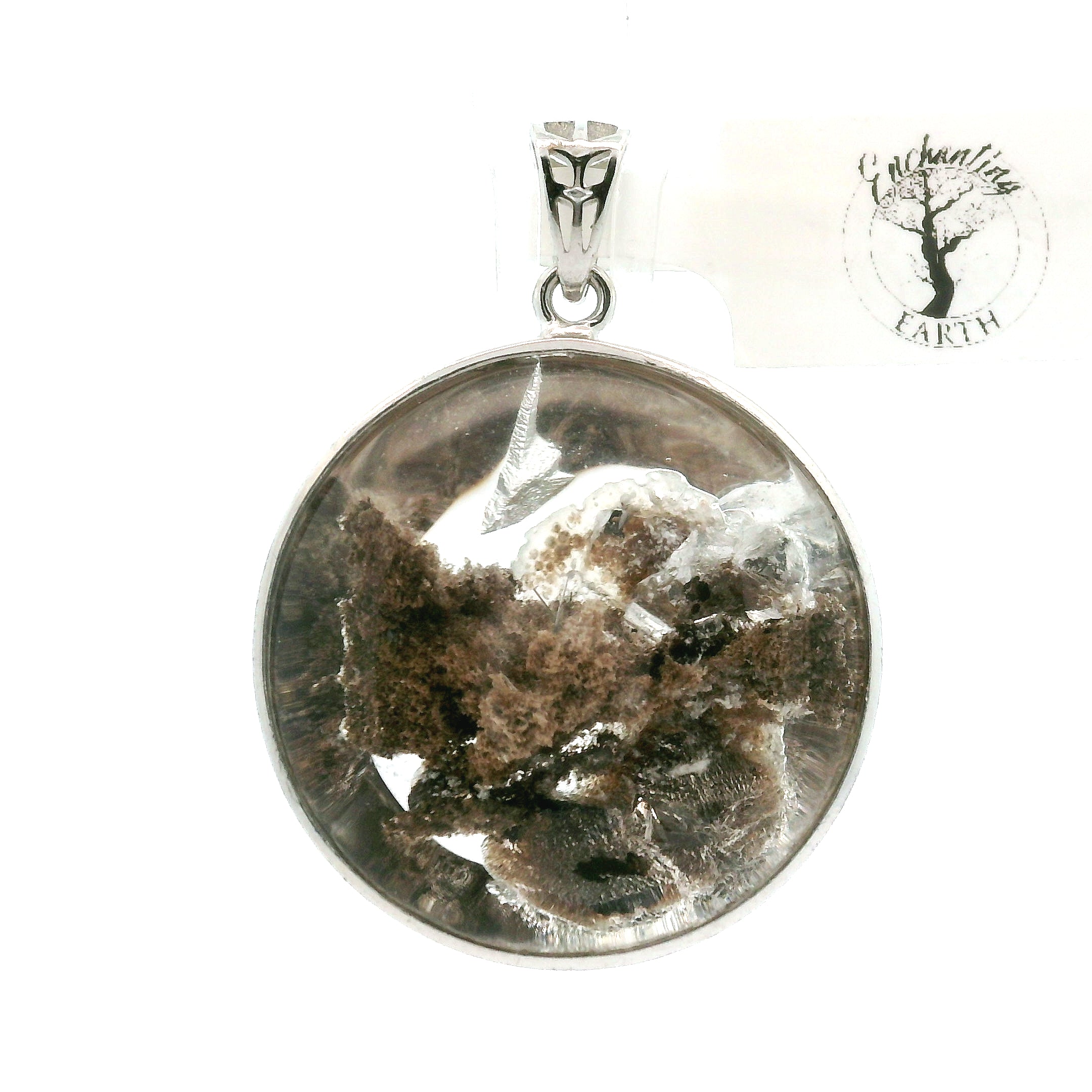 Garden Quartz Pendant .925 Sterling Silver for Insight, Meditation & Shamanic Journey