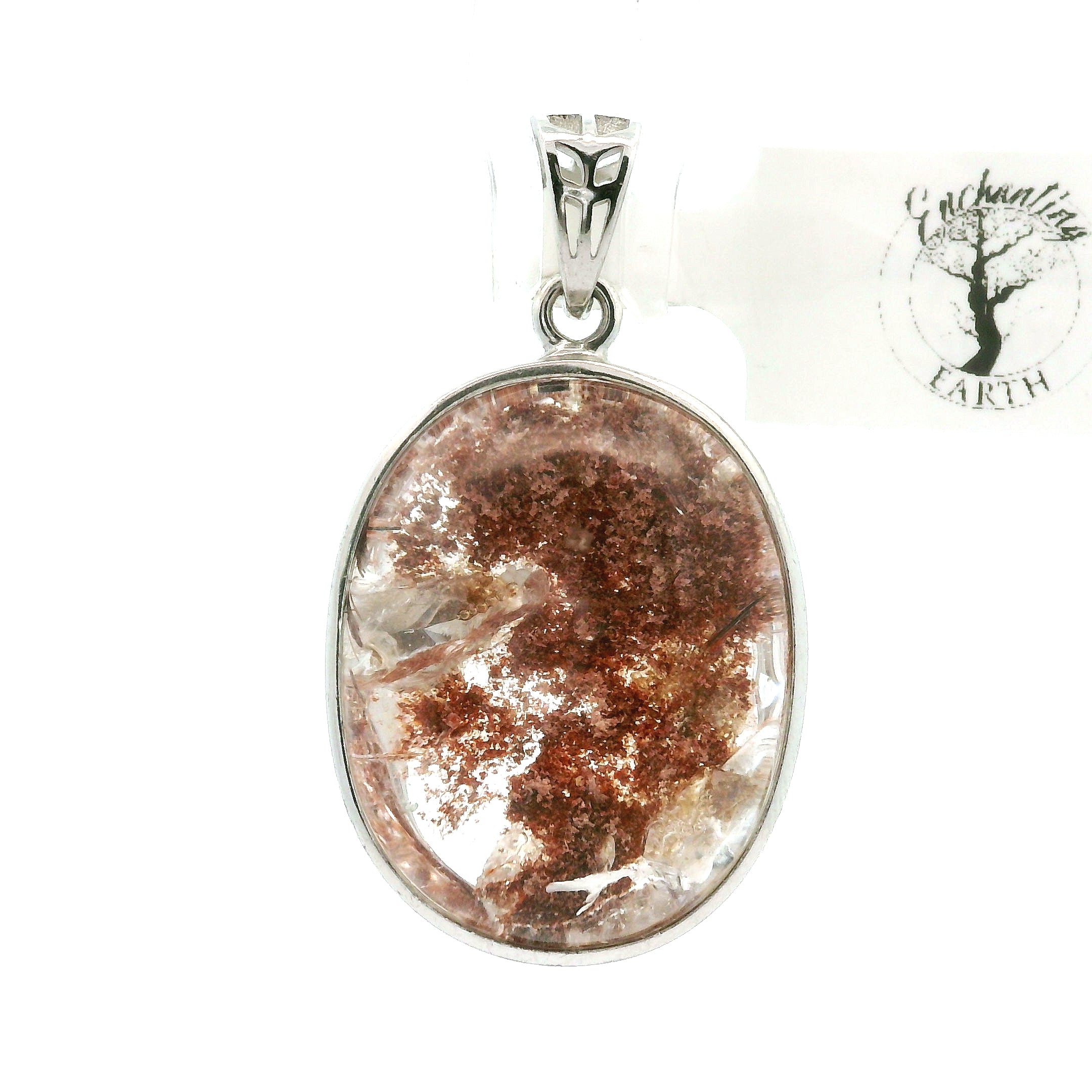 Garden Quartz Pendant .925 Sterling Silver for Insight, Meditation & Shamanic Journey