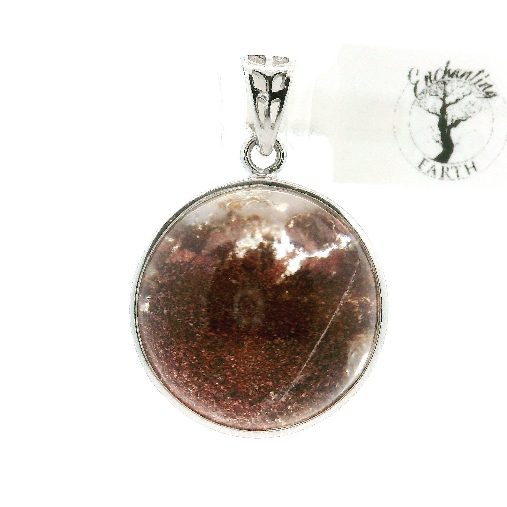 Garden Quartz Pendant .925 Sterling Silver for Insight, Meditation & Shamanic Journey
