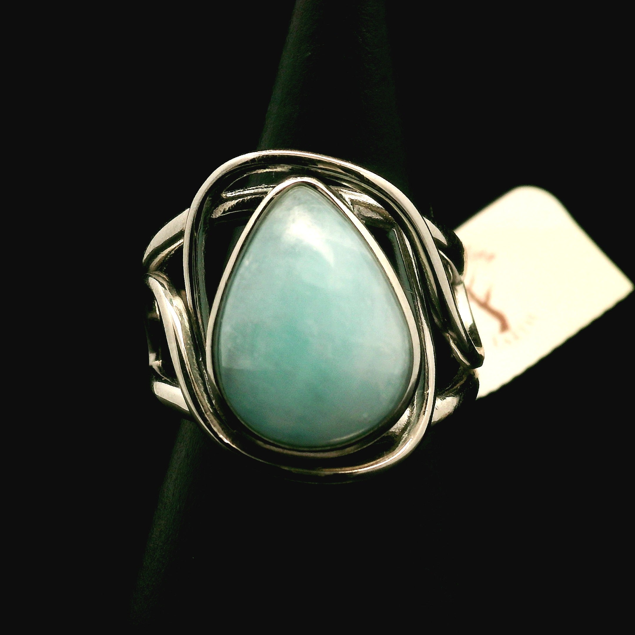 Smithsonite Cuff Ring 925 Silver for Emotional Healing, Compassion and Renewal