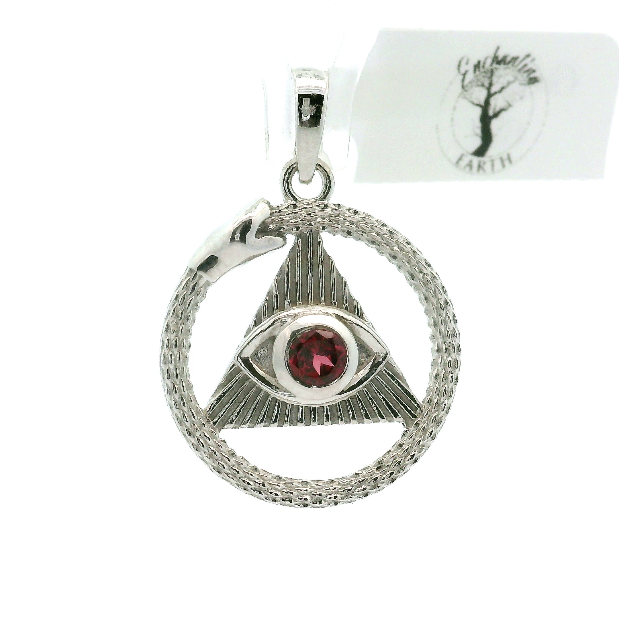 All-Seeing Eye and Ourboros Pendants .925 Silver for Balancing and Alignment