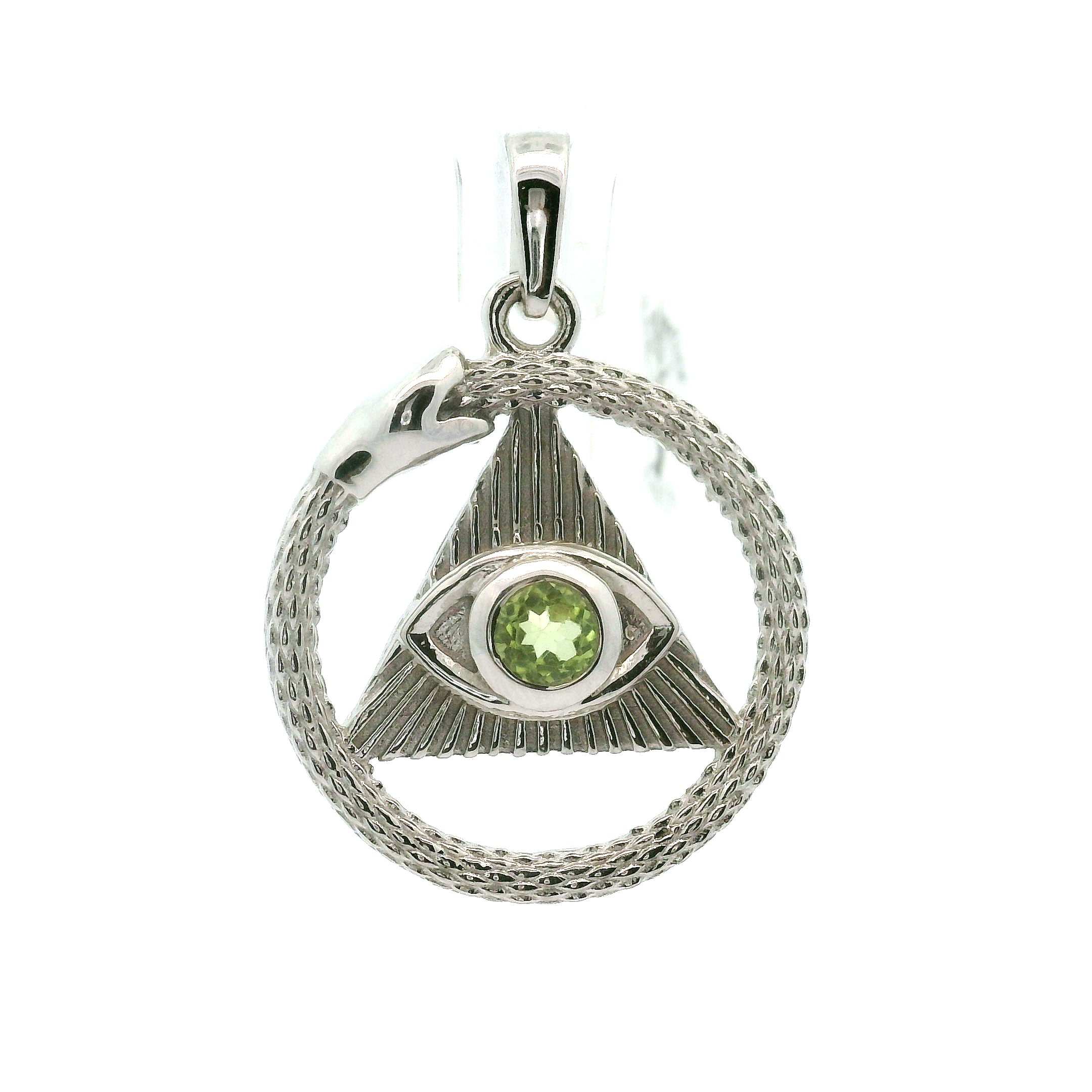 All-Seeing Eye and Ourboros Pendants .925 Silver for Balancing and Alignment
