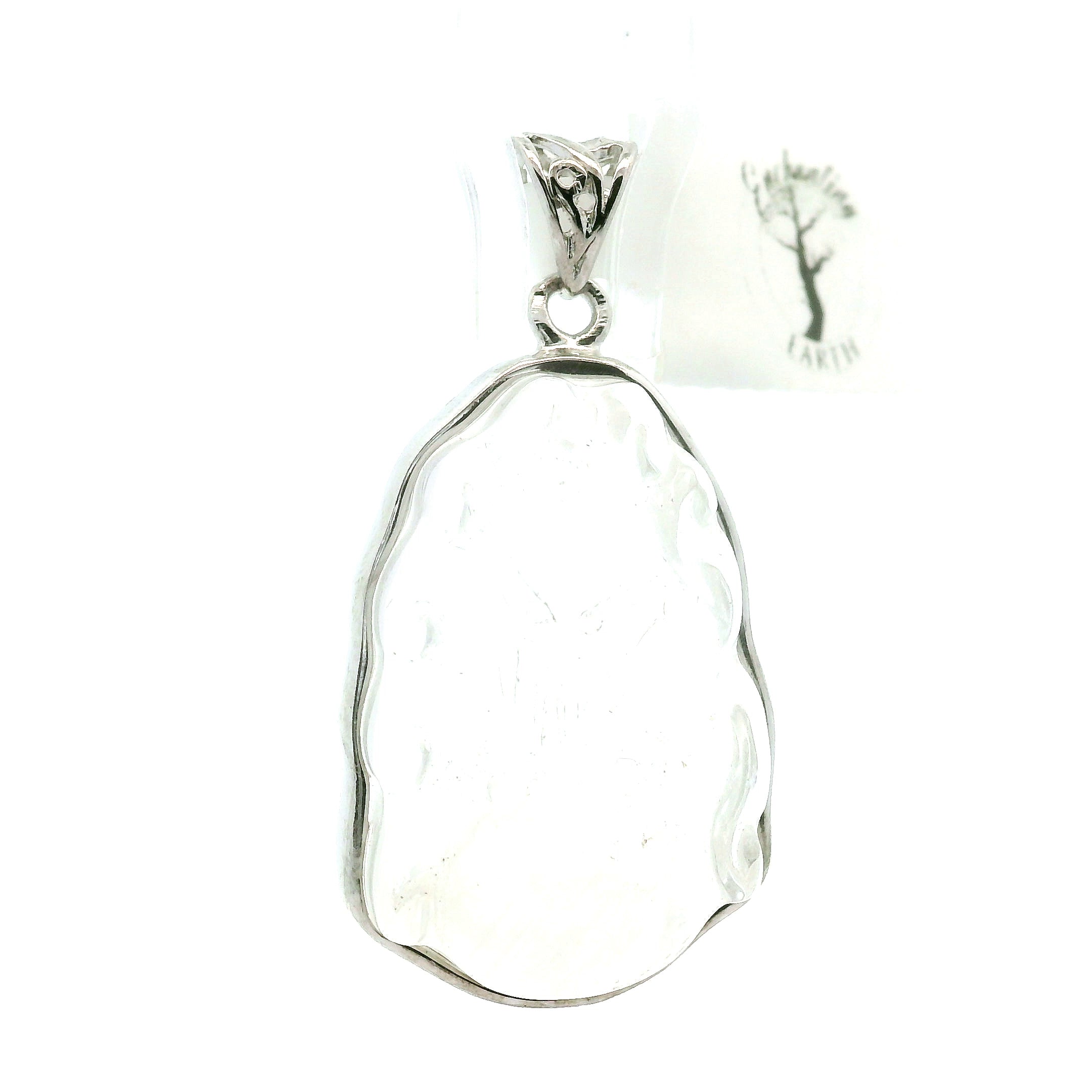 Blue Smoke Lemurian Quartz Nine-tails Pendant .925 Silver for Ascension, Connection with Guides and Meditation