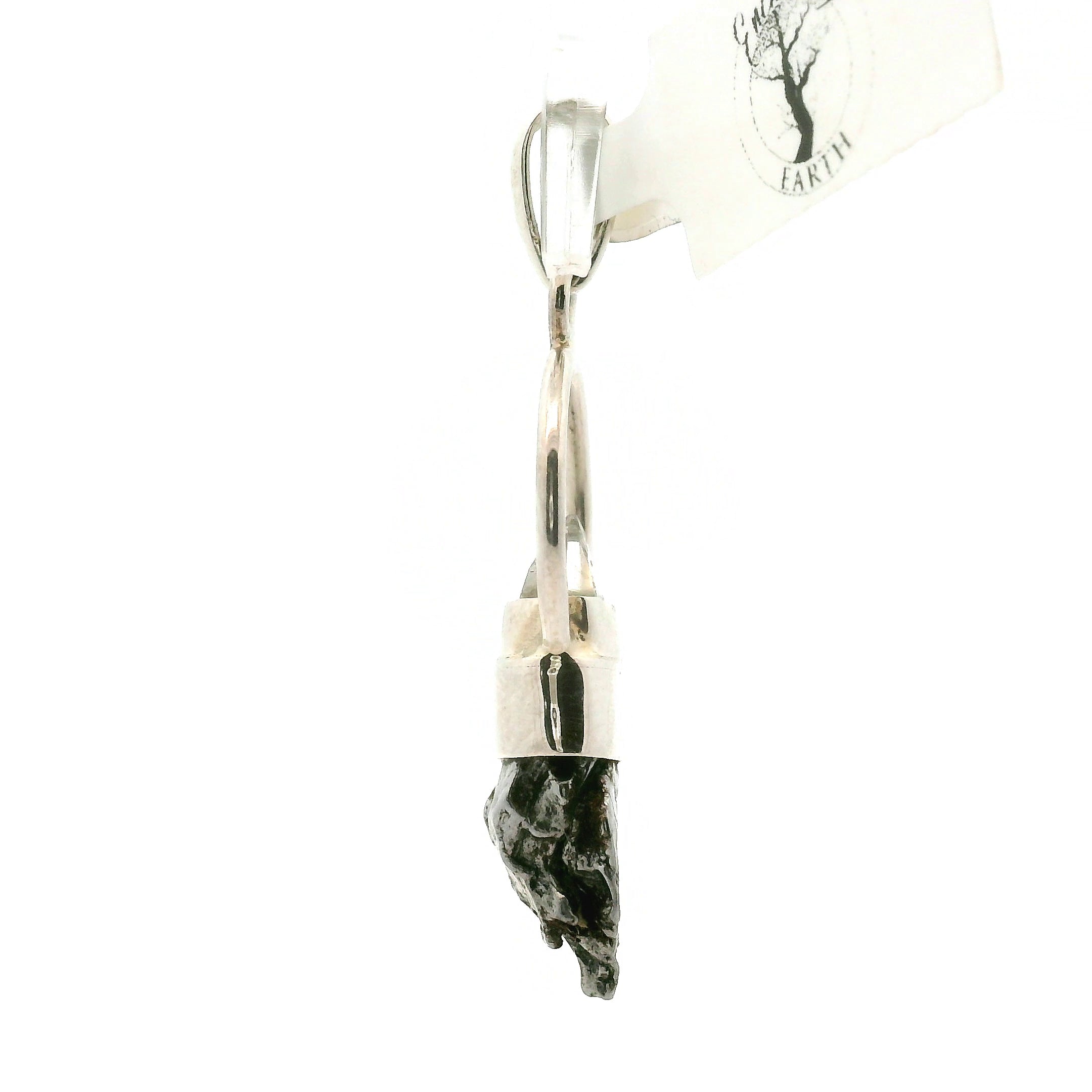 Quartz & Meteorite Pendant .925 Silver for Spiritual Awakening and Multidimensional Awareness