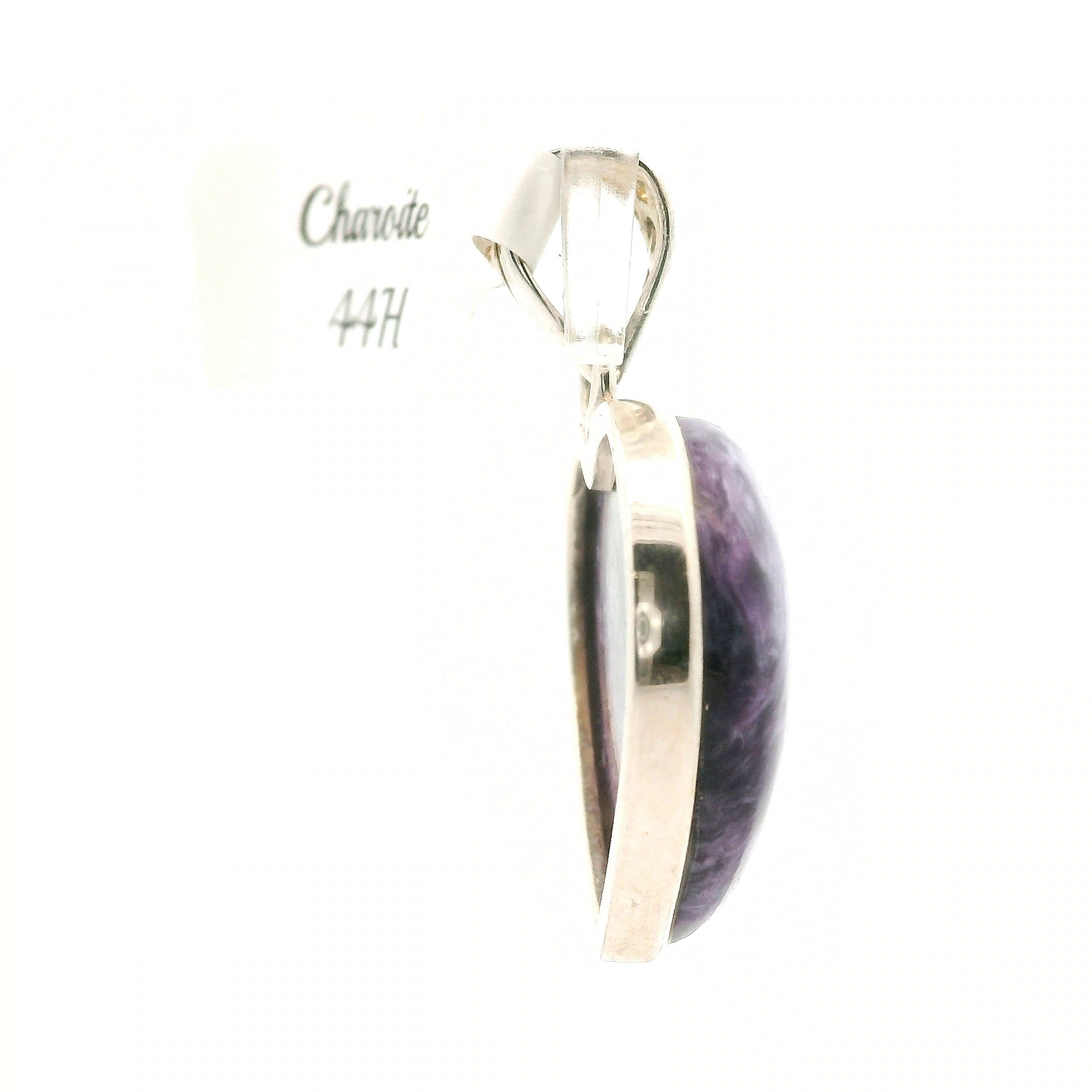 Charoite Heart Pendant .925 Silver for Enhancing your Intuitive Gifts and Spiritual Transformation