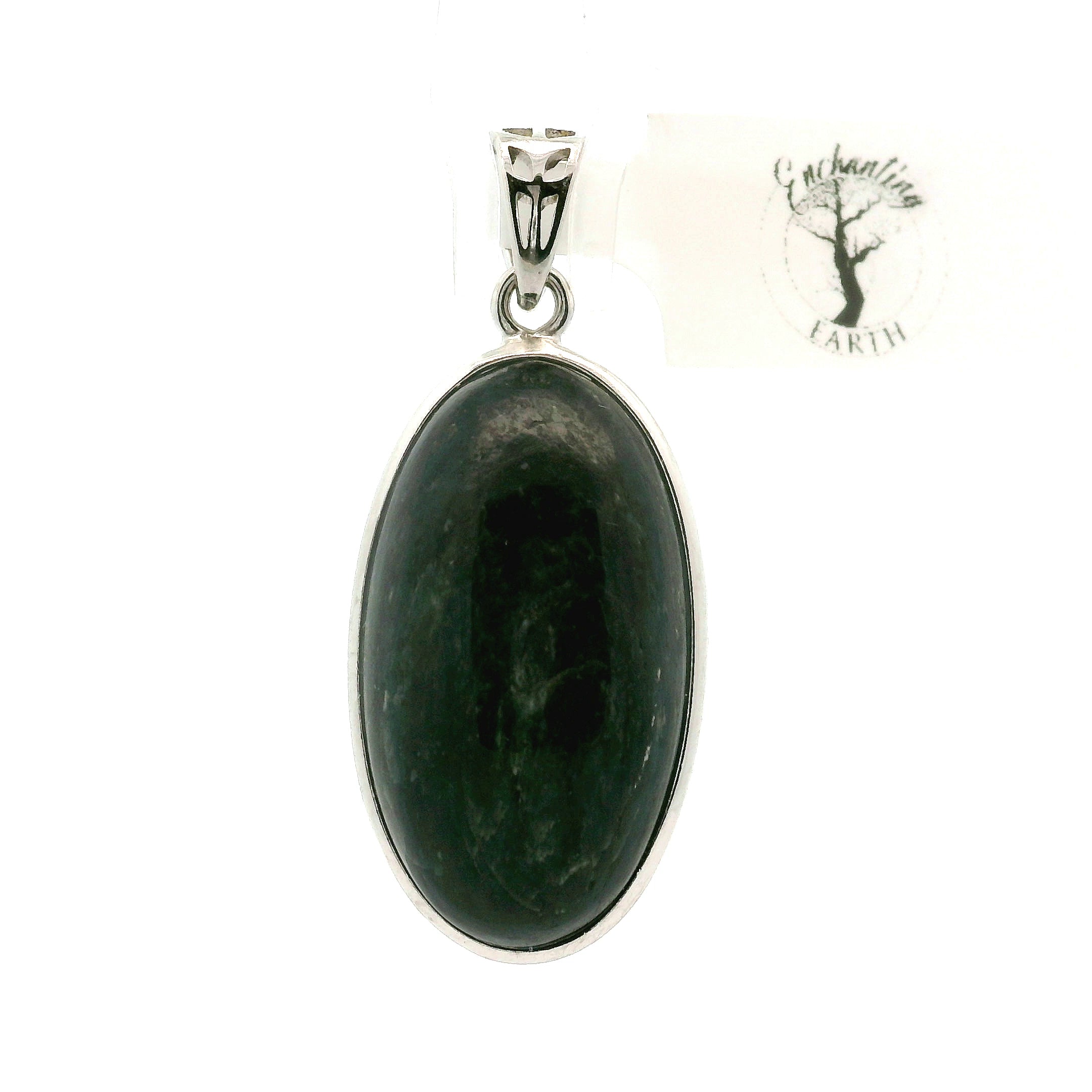 Actinolite Pendant .925 Silver for Higher Levels of Awareness, Peaceful Communication and Clarity