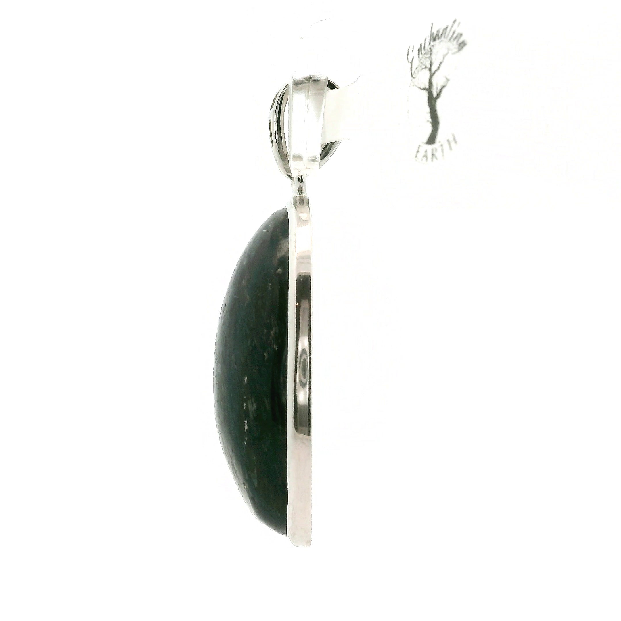 Actinolite Pendant .925 Silver for Higher Levels of Awareness, Peaceful Communication and Clarity
