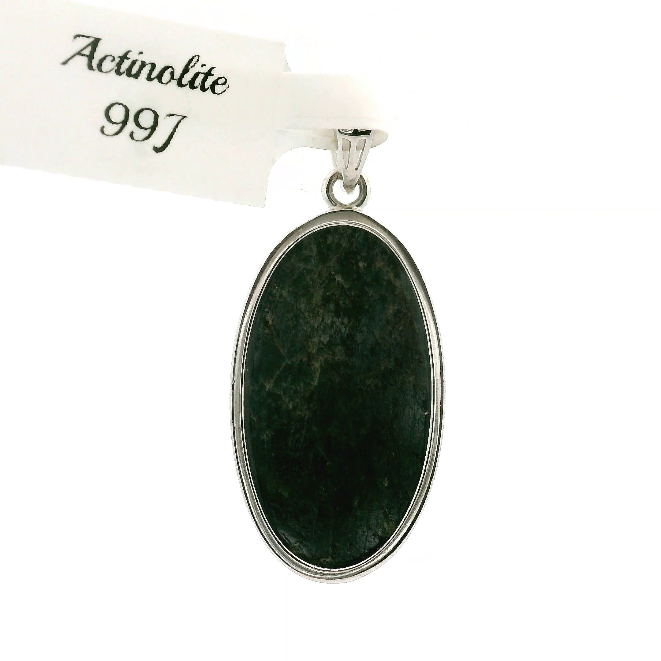 Actinolite Pendant .925 Silver for Higher Levels of Awareness, Peaceful Communication and Clarity