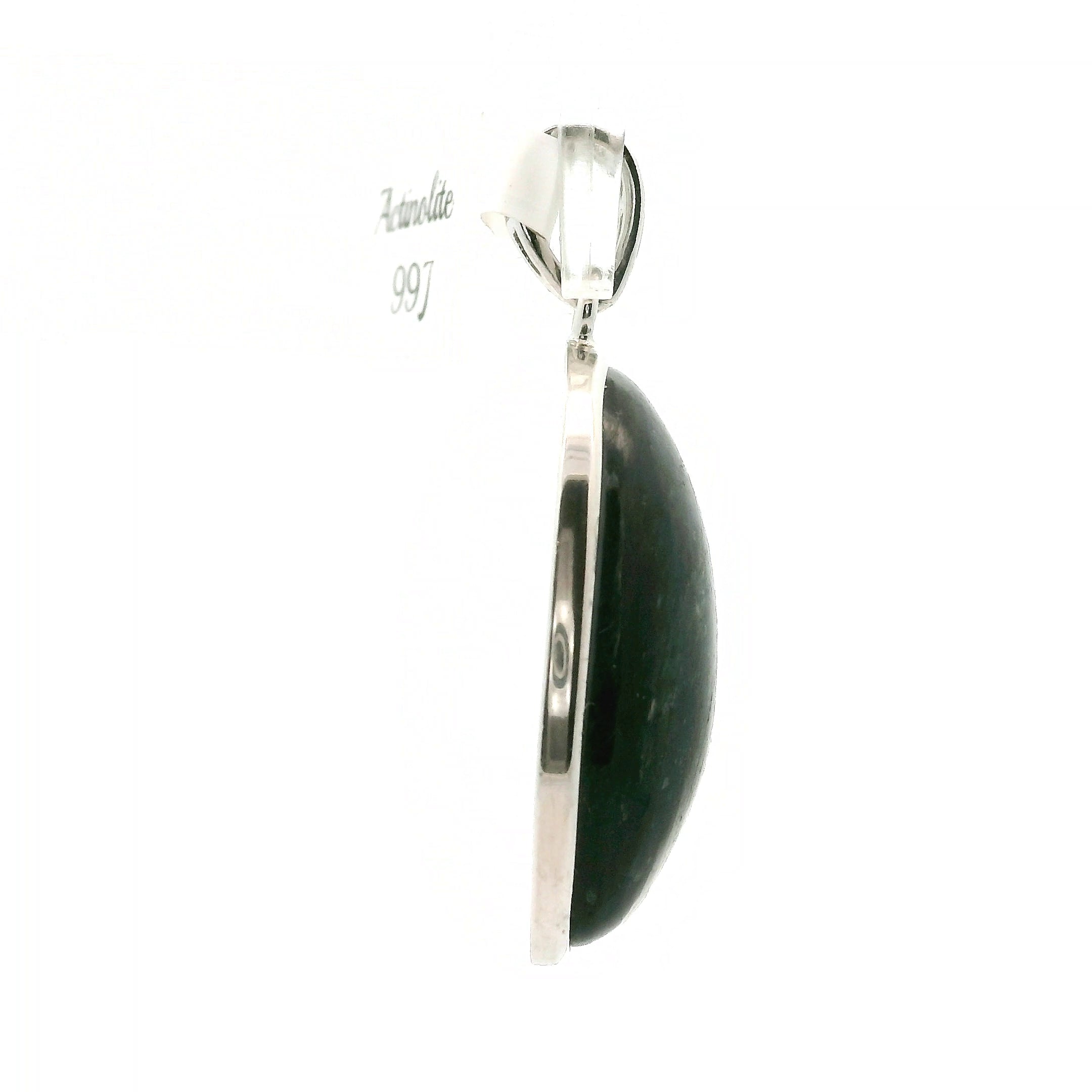 Actinolite Pendant .925 Silver for Higher Levels of Awareness, Peaceful Communication and Clarity