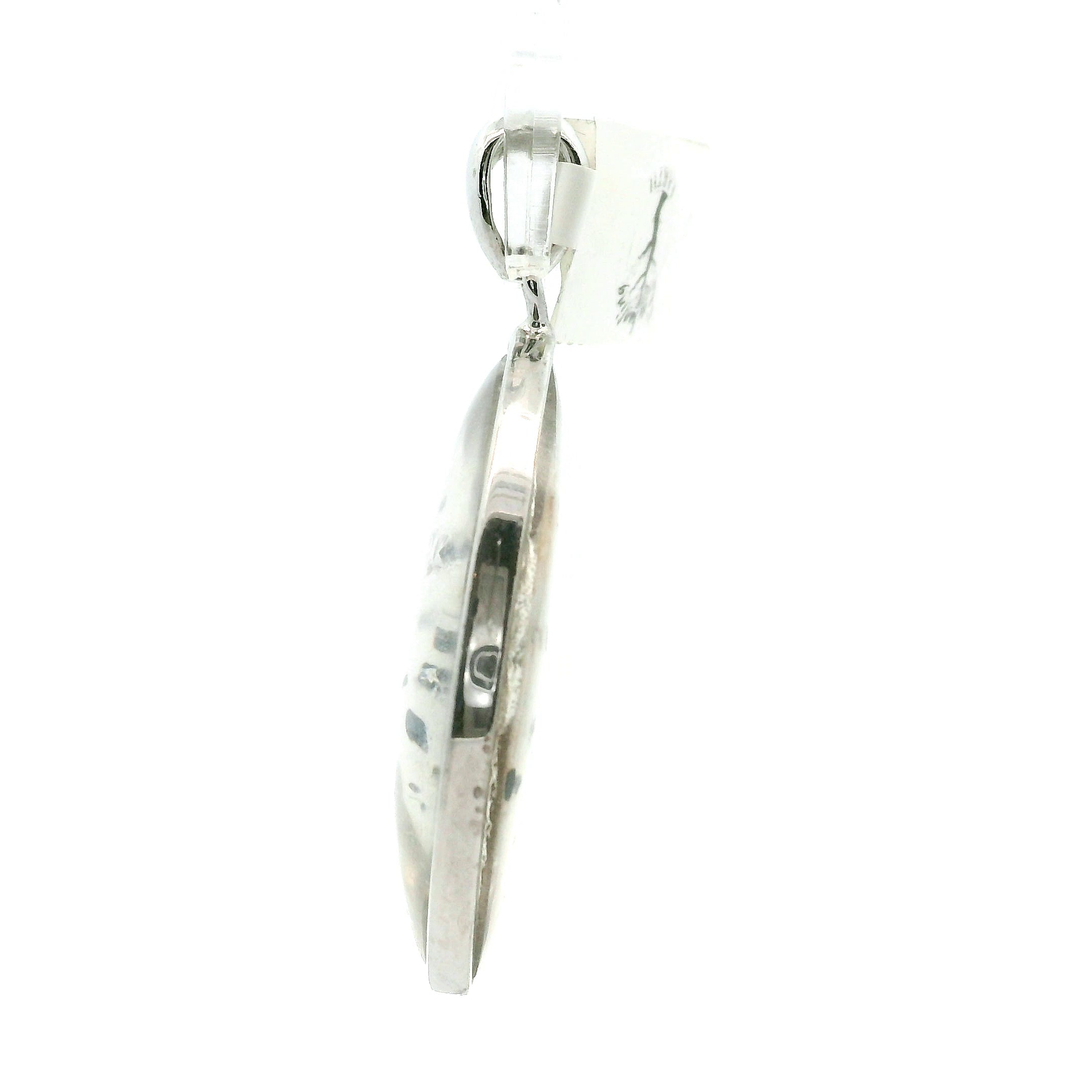 Fluorite in Quartz Pendant 925 Silver for Wisdom and Energetic Support