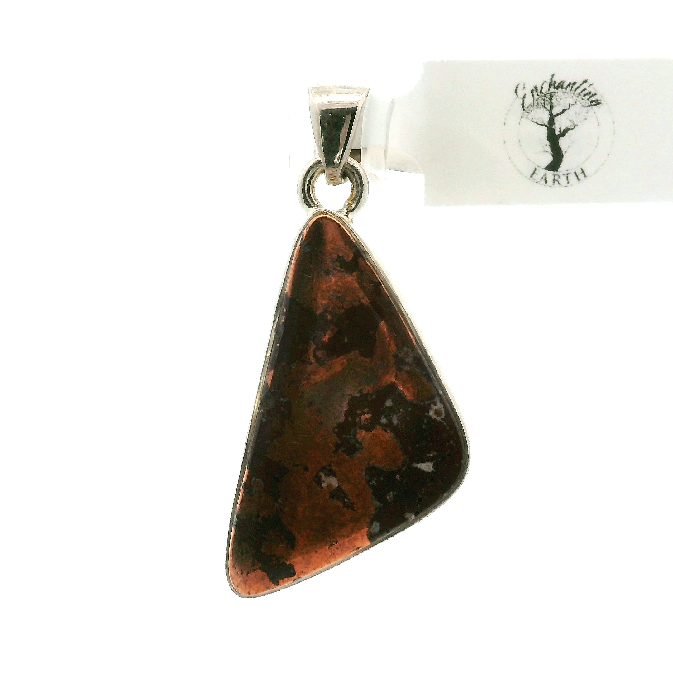 Copper in Quartz Pendant 925 Silver for Wisdom and Energetic Support