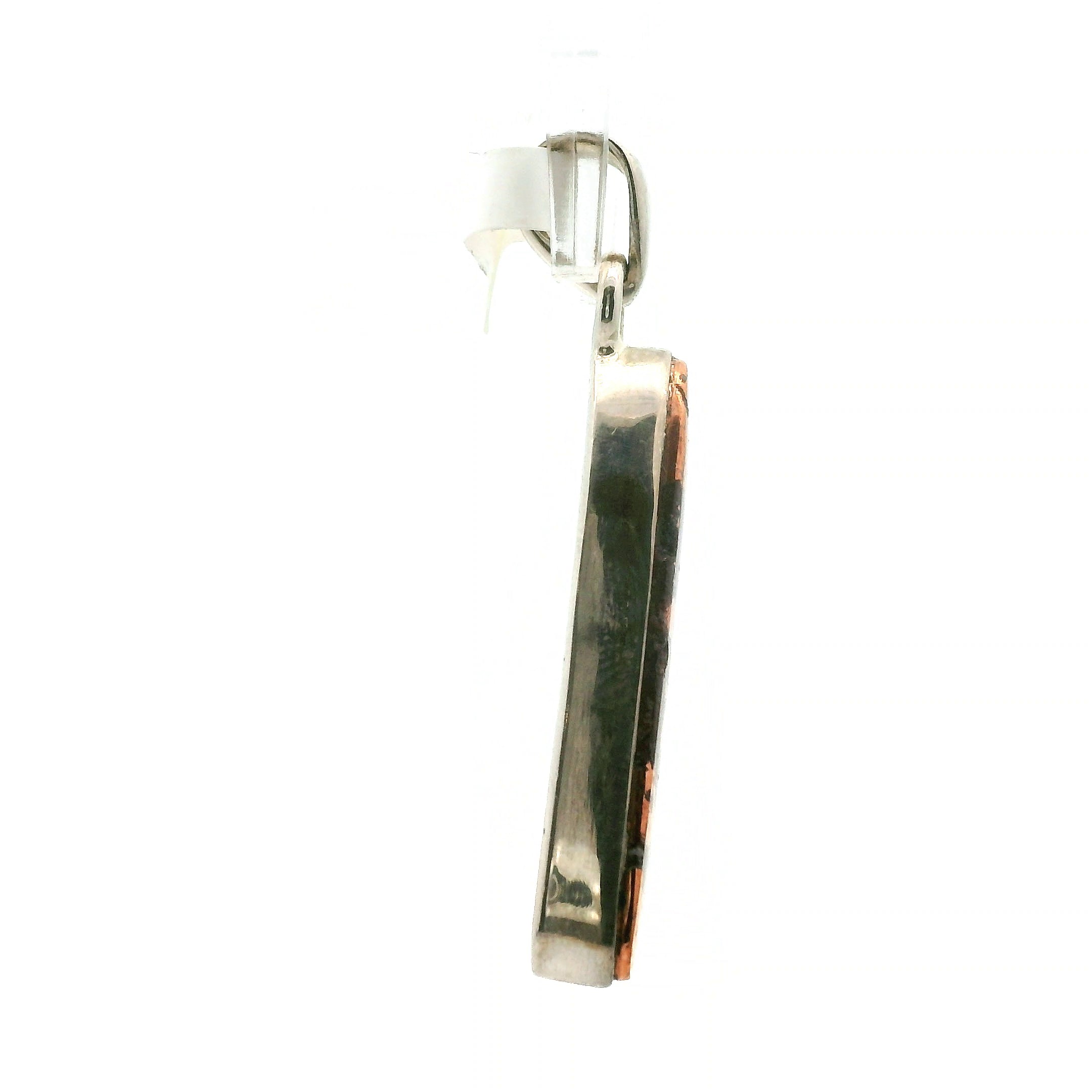 Copper in Quartz Pendant 925 Silver for Wisdom and Energetic Support