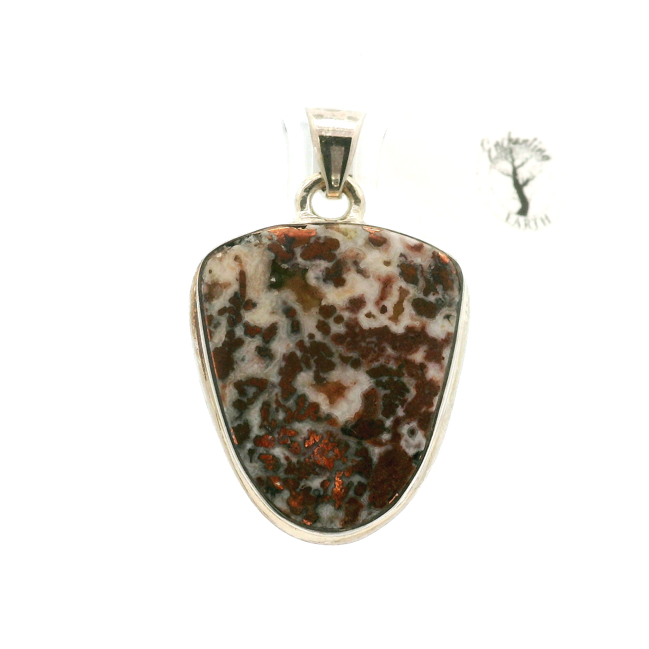 Copper in Quartz Pendant 925 Silver for Wisdom and Energetic Support