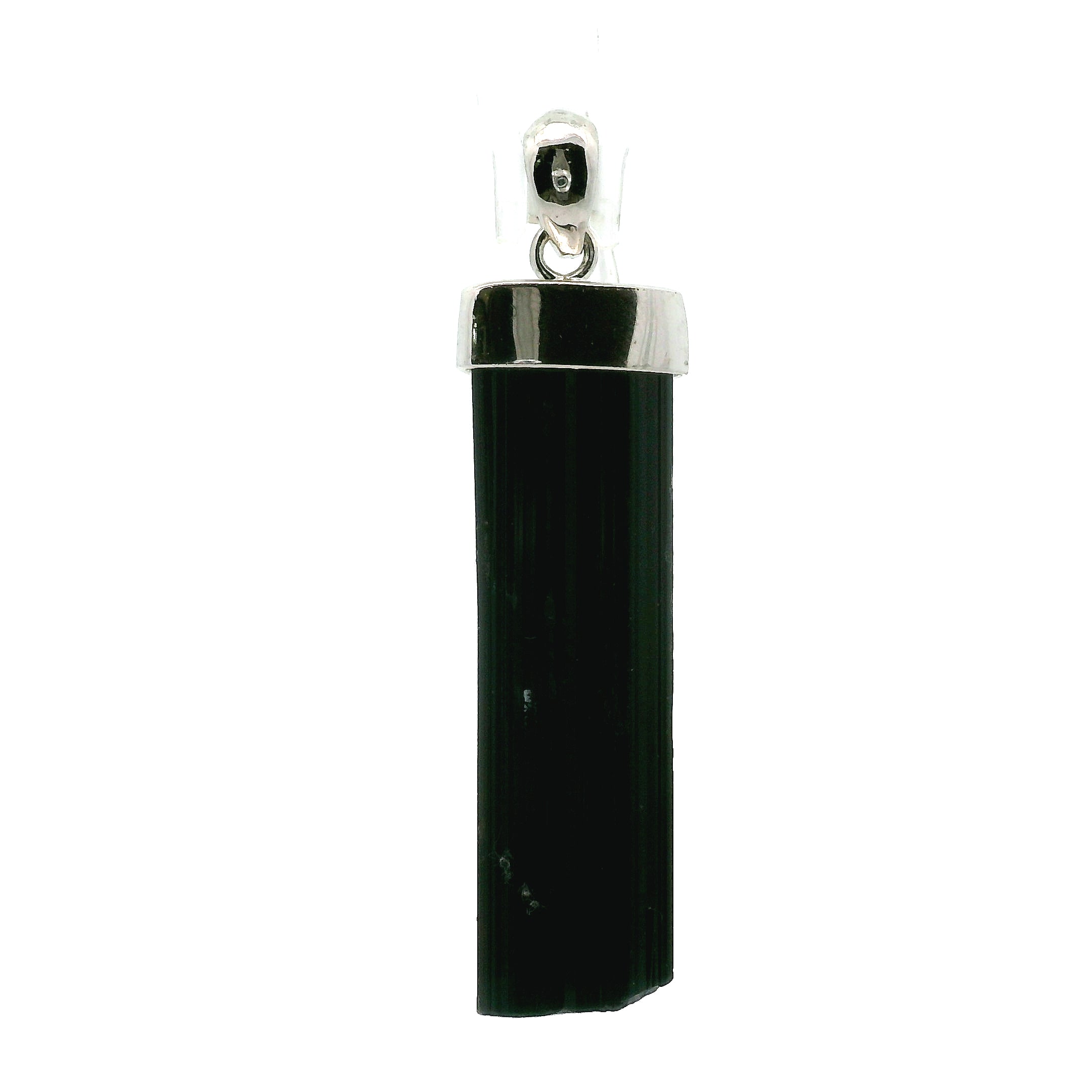 Black Tourmaline Pendant 925 Silver for Protection and Energetic Purification