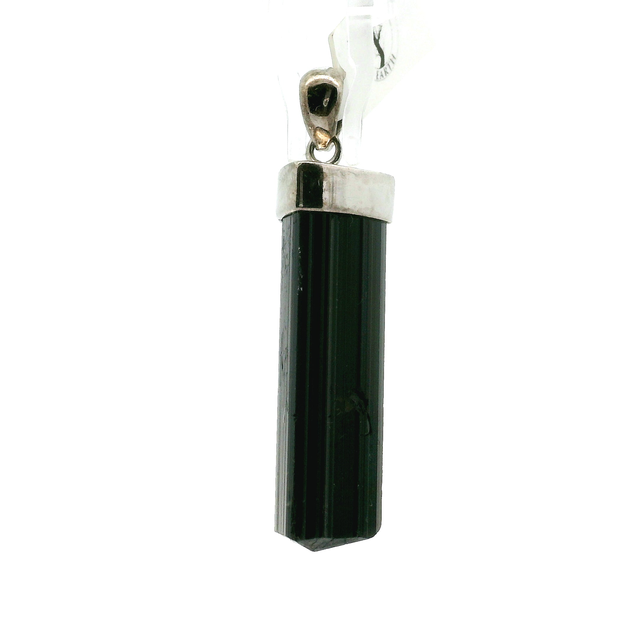Black Tourmaline Pendant 925 Silver for Protection and Energetic Purification