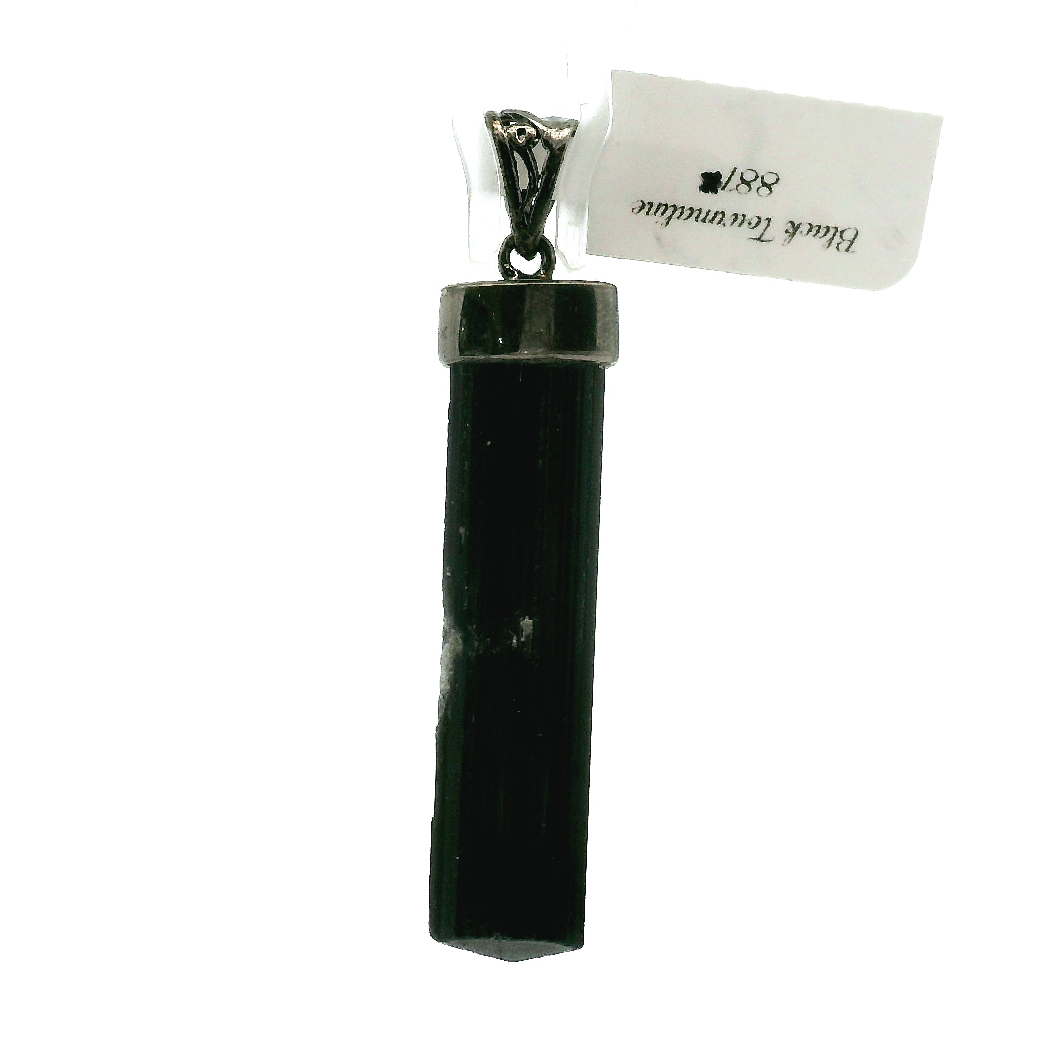 Black Tourmaline Pendant 925 Silver for Protection and Energetic Purification