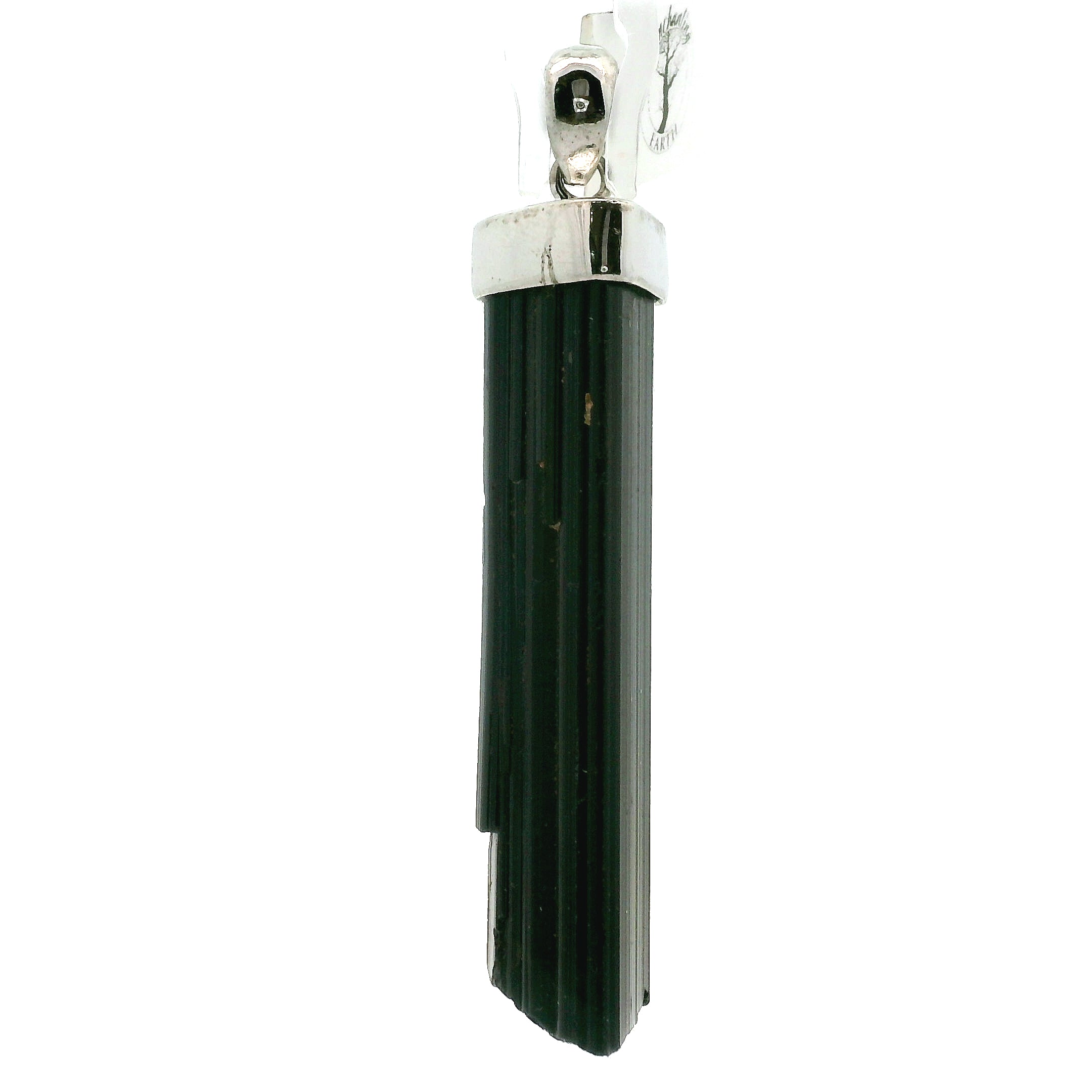 Black Tourmaline Pendant 925 Silver for Protection and Energetic Purification