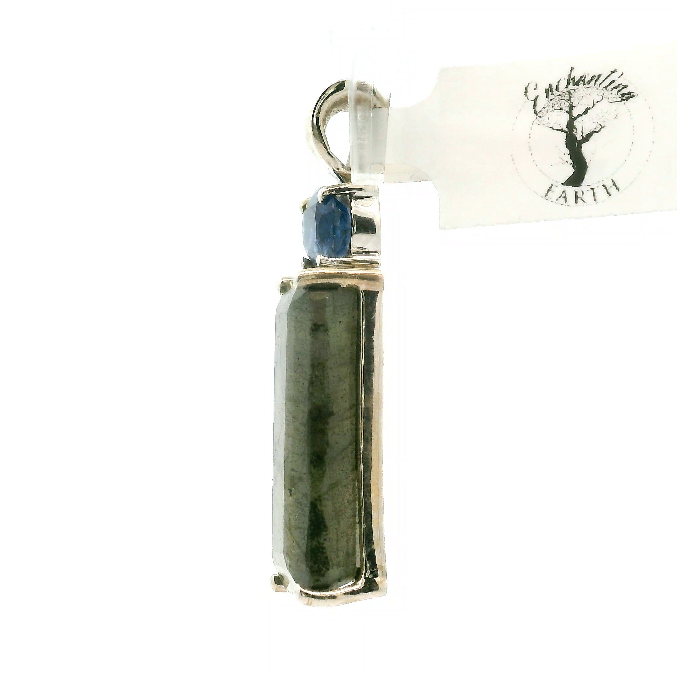 Labradorite with Blue Kyanite Pendants .925 Silver for Magic, Protection and Guidance