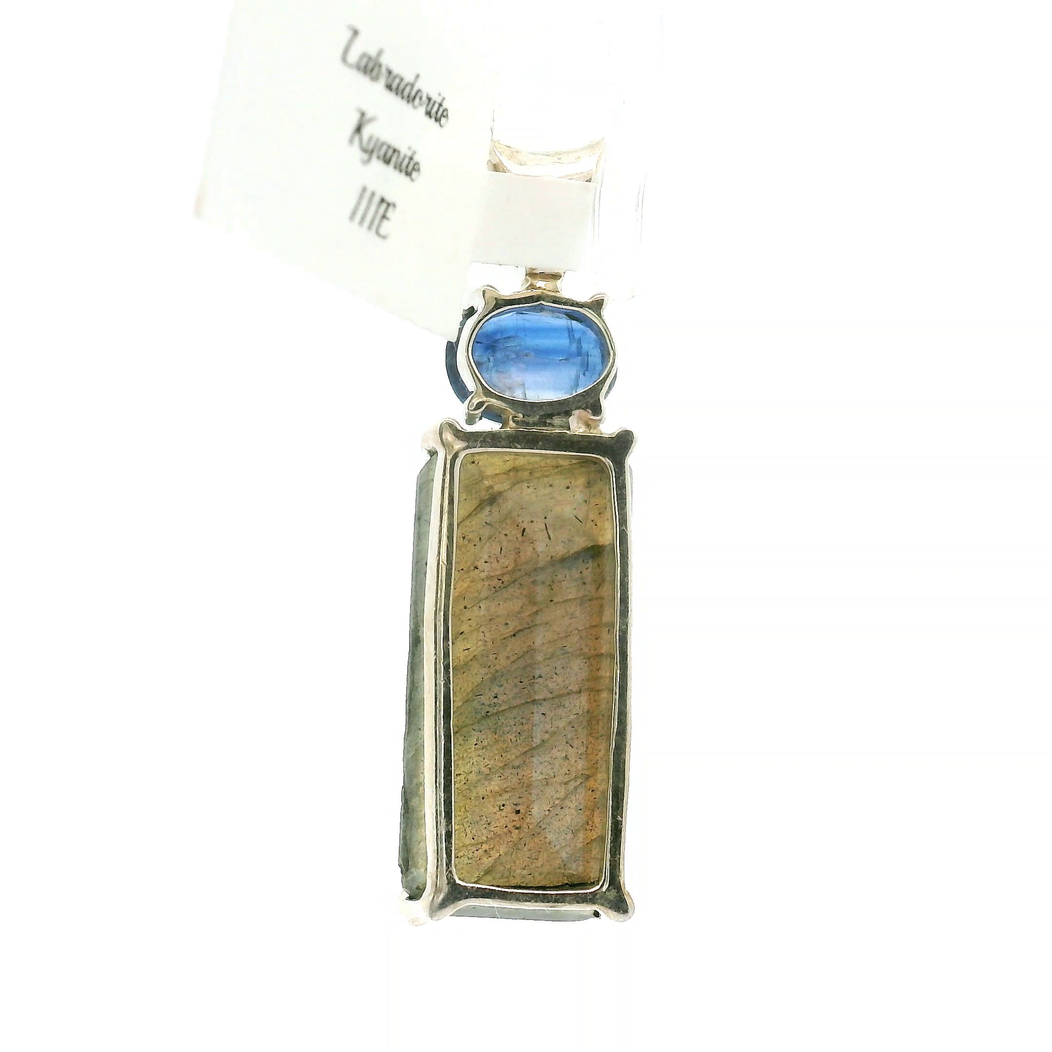 Labradorite with Blue Kyanite Pendants .925 Silver for Magic, Protection and Guidance