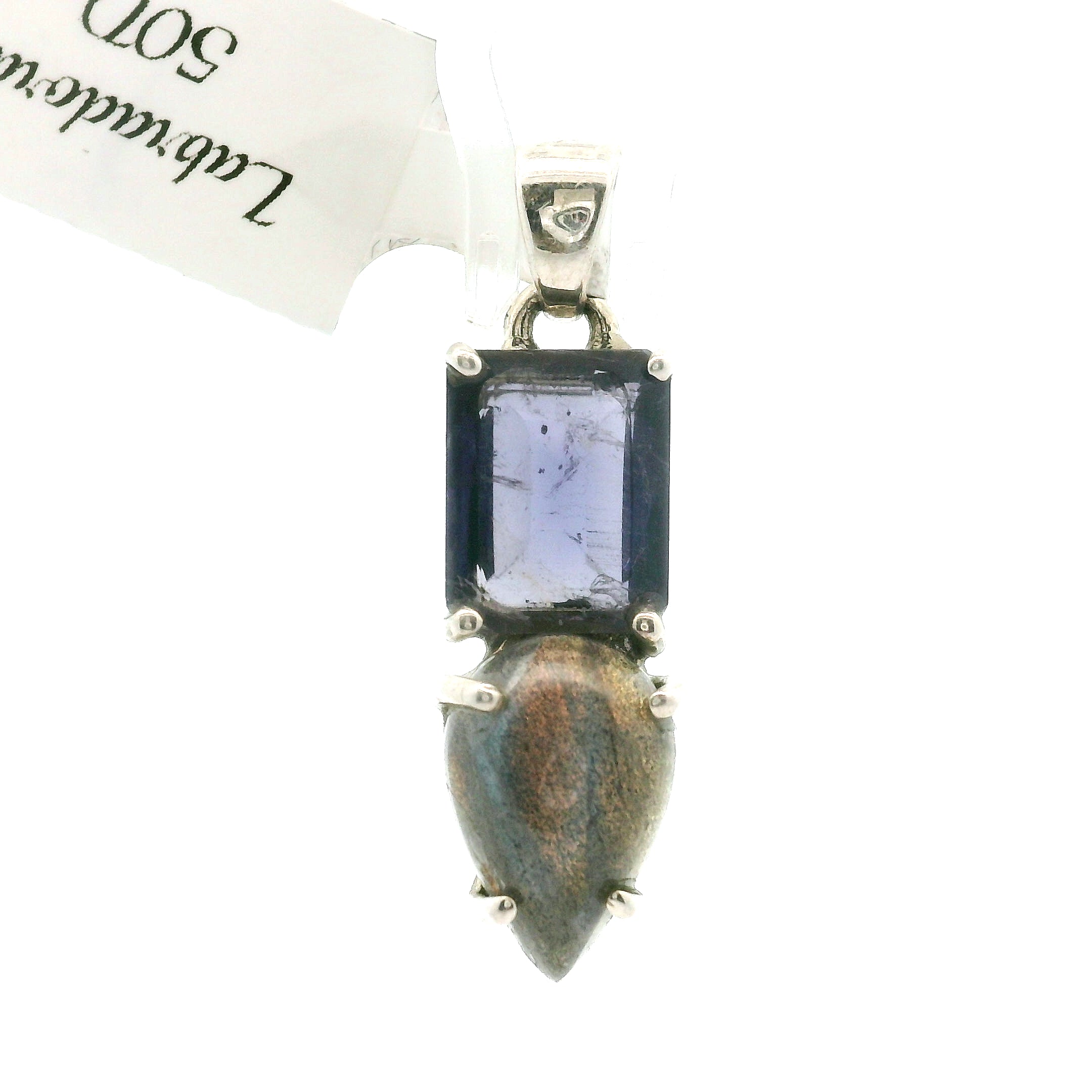 Labradorite with Blue Kyanite Pendants .925 Silver for Magic, Protection and Guidance