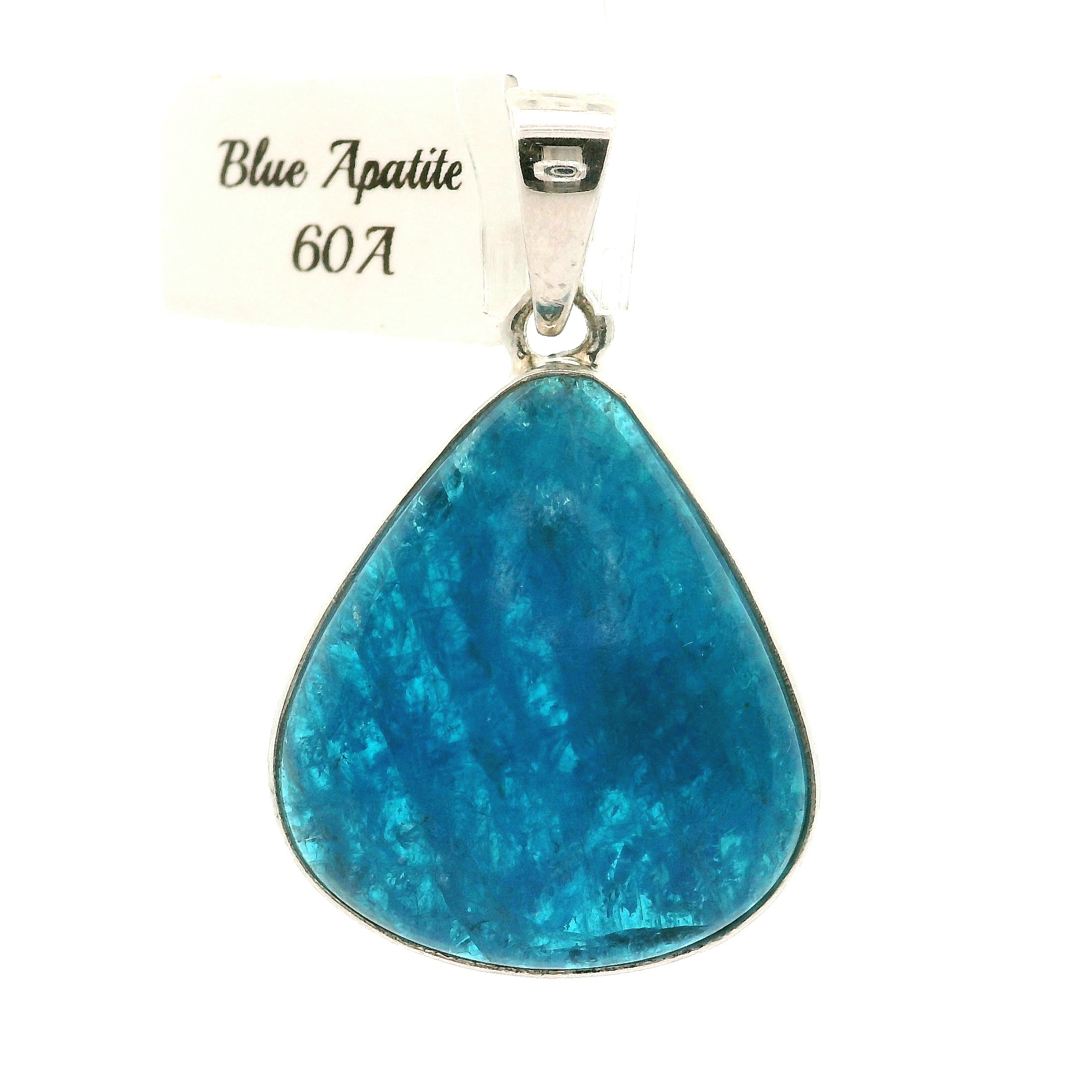 Neon Blue Apatite Pendants .925 Silver for Overall Health and Wellness