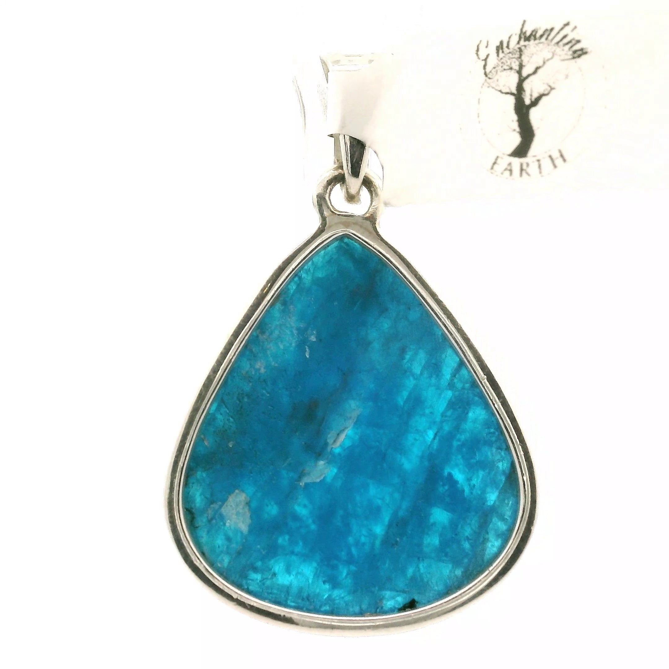 Neon Blue Apatite Pendants .925 Silver for Overall Health and Wellness