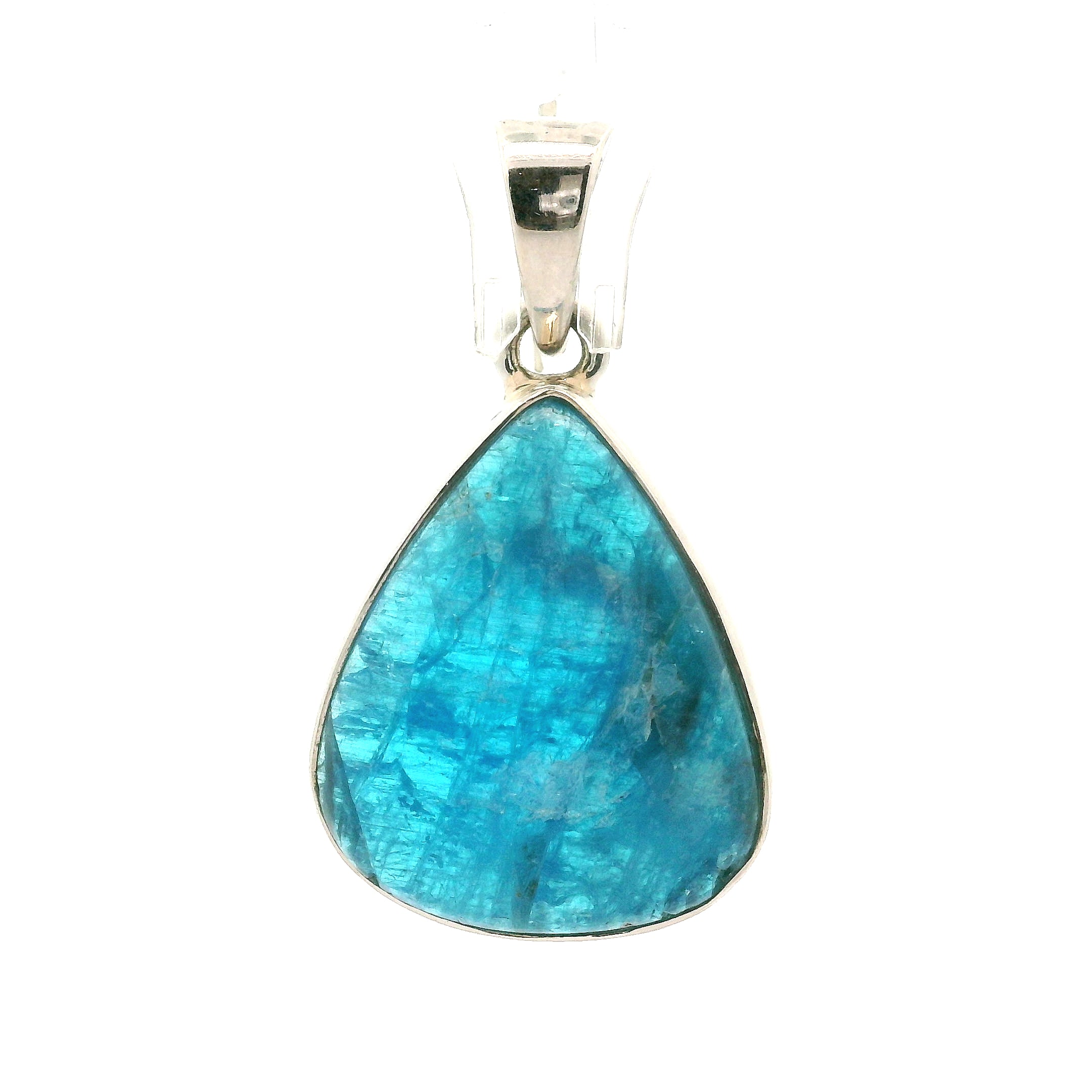 Neon Blue Apatite Pendants .925 Silver for Overall Health and Wellness