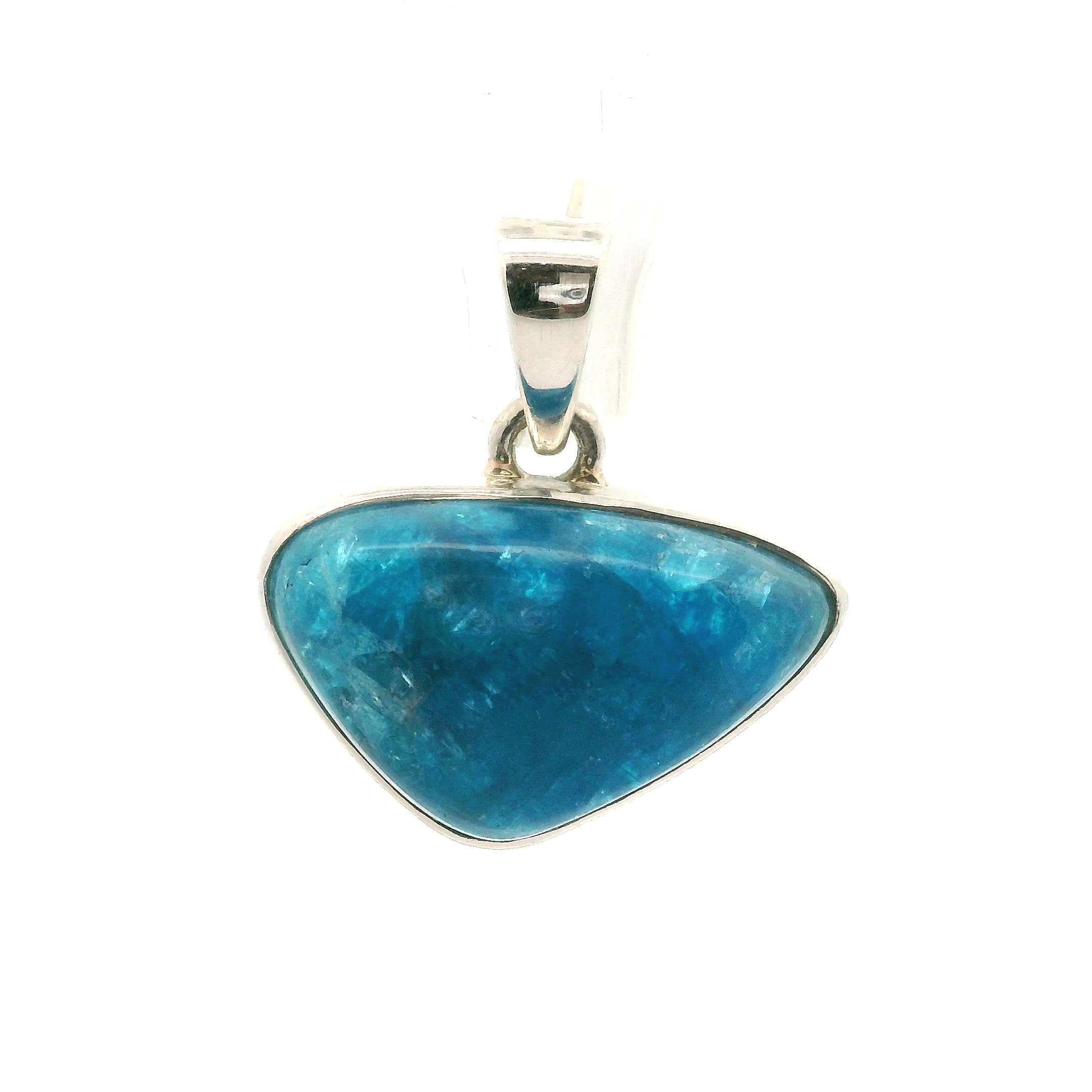 Neon Blue Apatite Pendants .925 Silver for Overall Health and Wellness