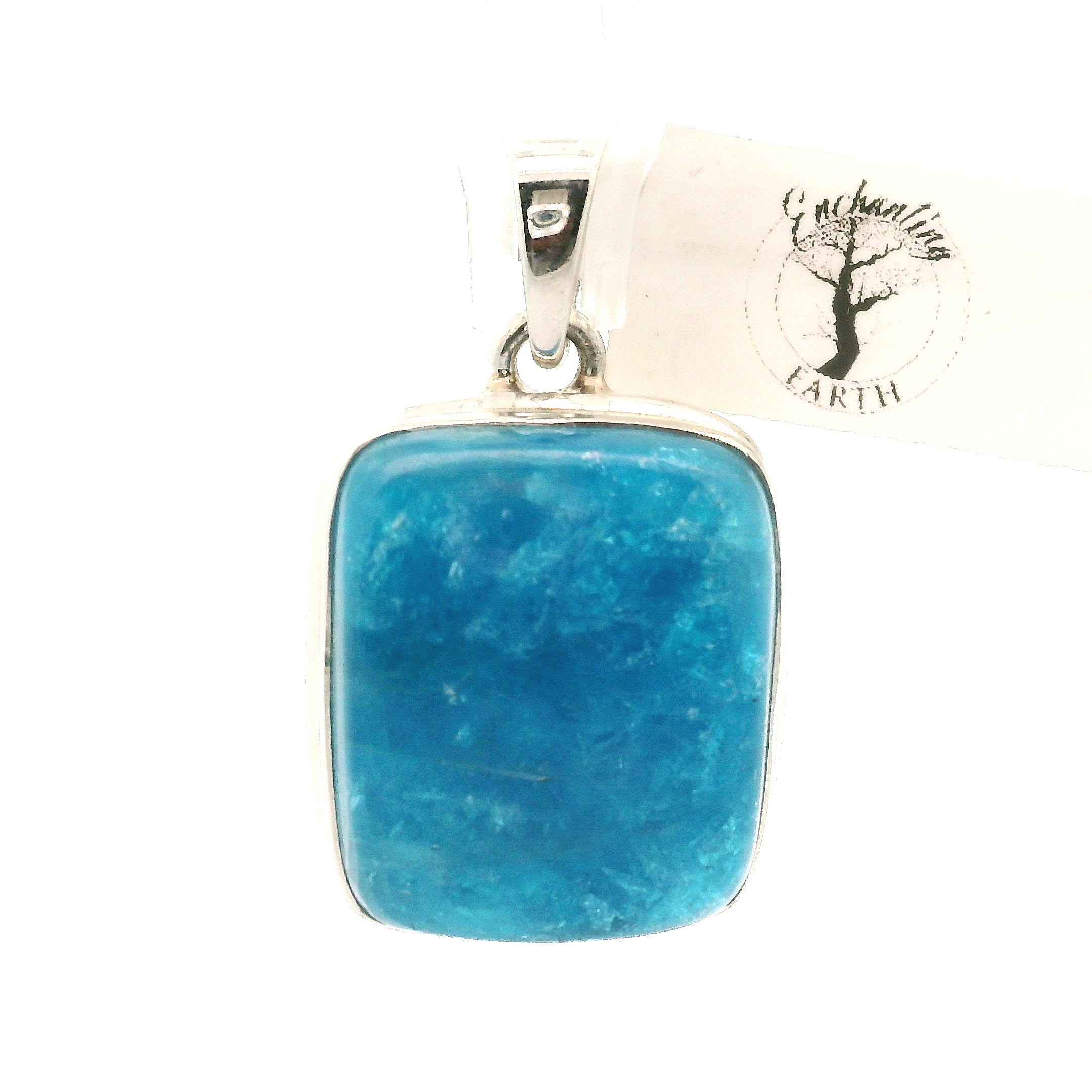 Neon Blue Apatite Pendants .925 Silver for Overall Health and Wellness