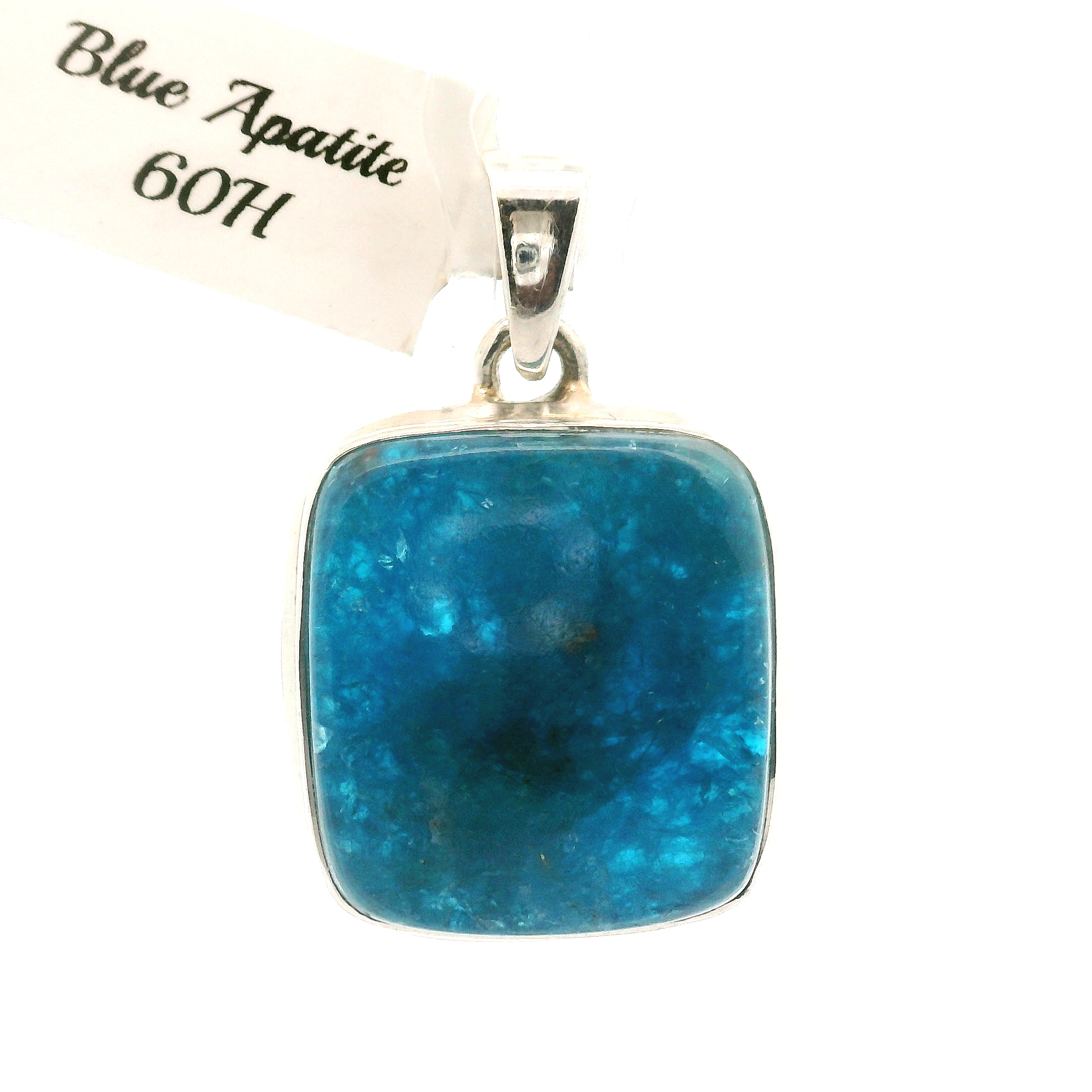 Neon Blue Apatite Pendants .925 Silver for Overall Health and Wellness