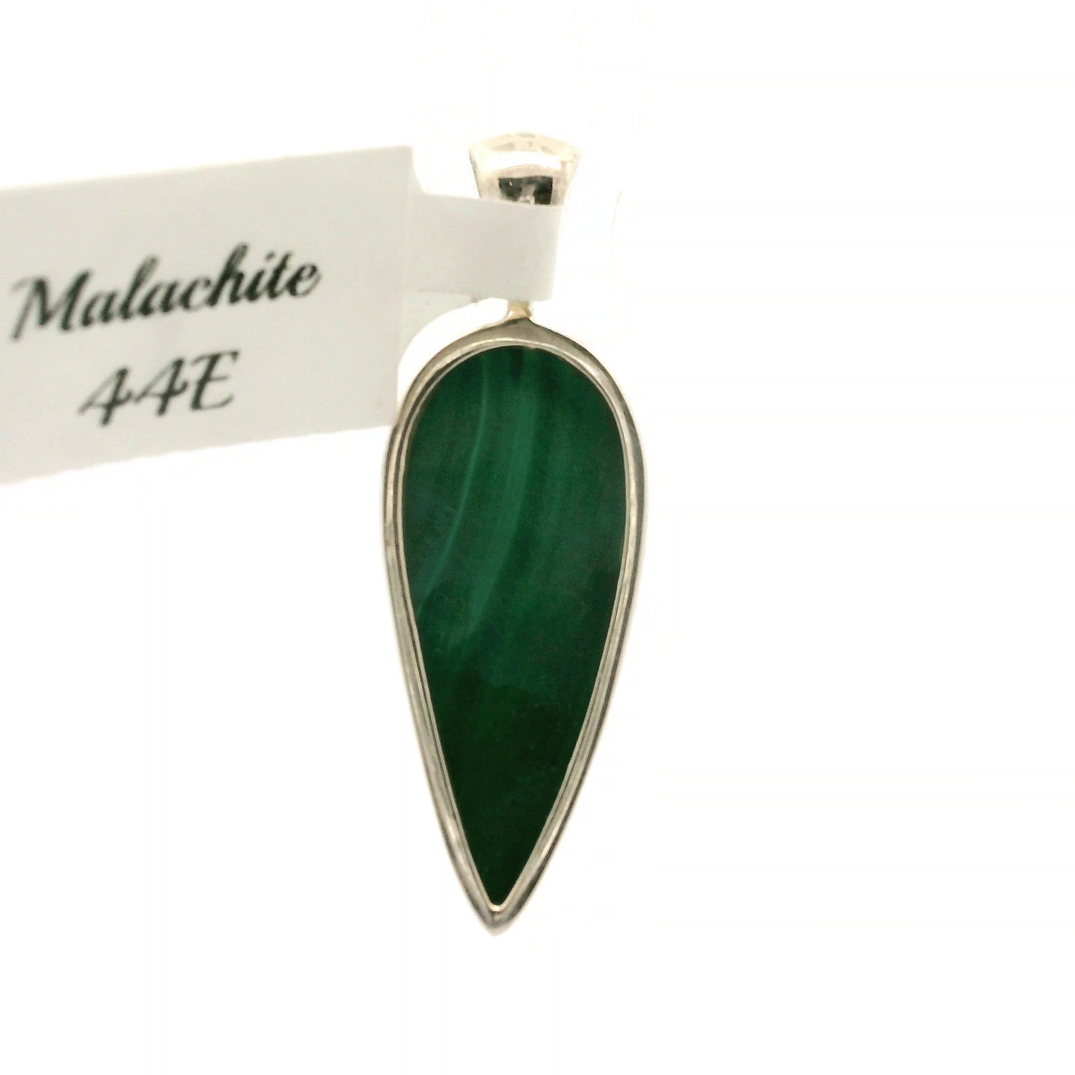 Malachite Pendant .925 Silver for Abundance, Luck and Transformation