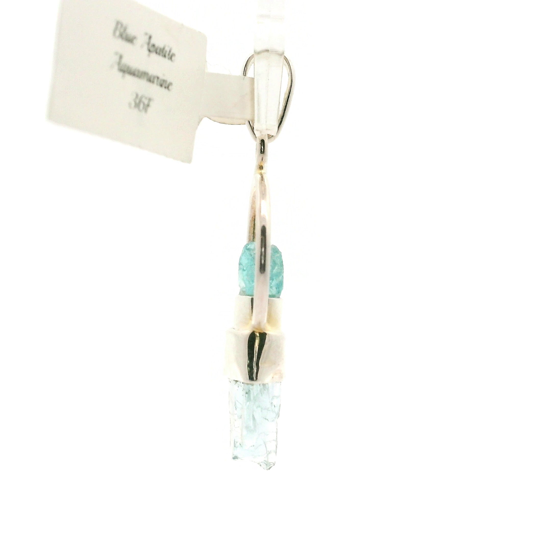Blue Apatite and Aquamarine Pendants .925 Silver for Overall Health and Wellness