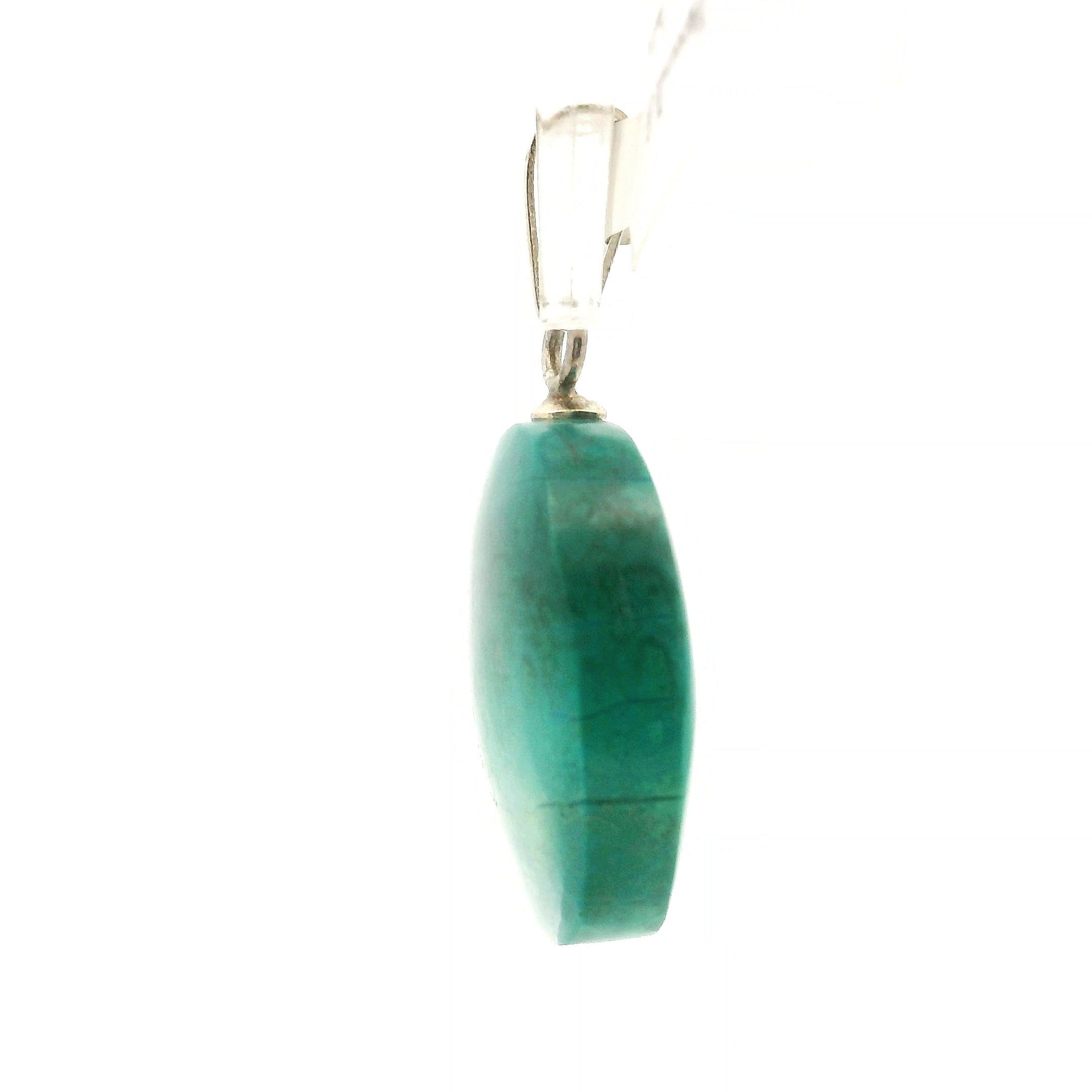 Chrysocolla Malachite Drilled Pendants .925 Silver for Abundance, Protection and Transformation
