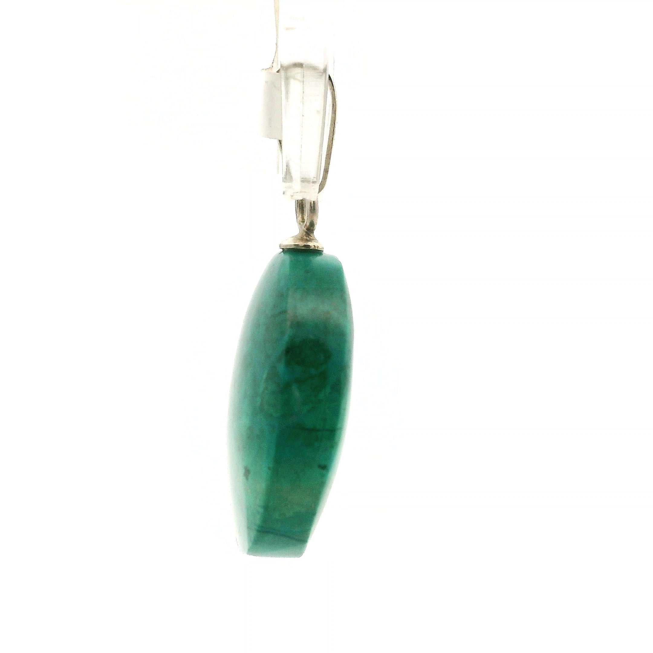 Chrysocolla Malachite Drilled Pendants .925 Silver for Abundance, Protection and Transformation