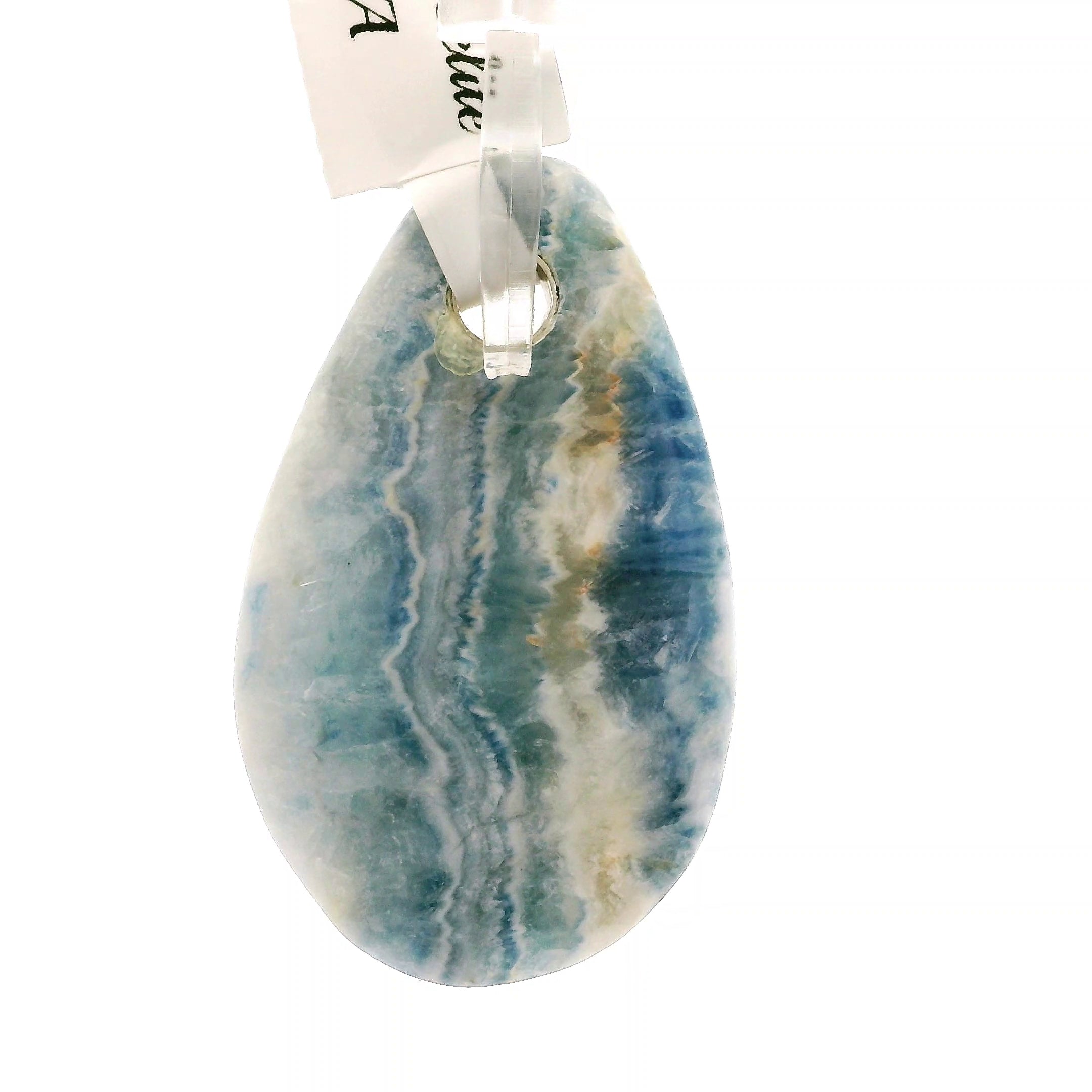 Blue Scheelite Pendant .925 Silver for Peace of Mind and Sleep