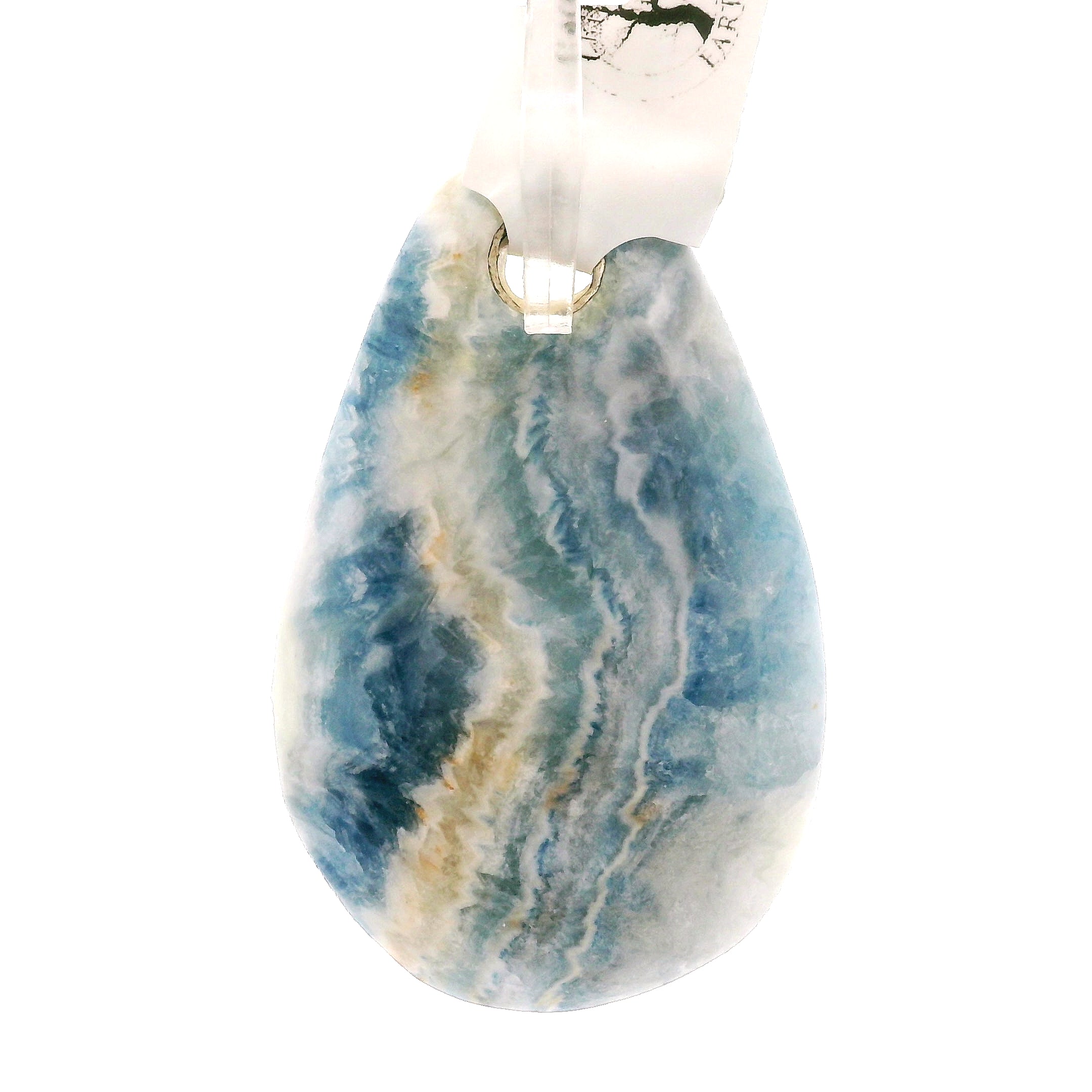 Blue Scheelite Pendant .925 Silver for Peace of Mind and Sleep