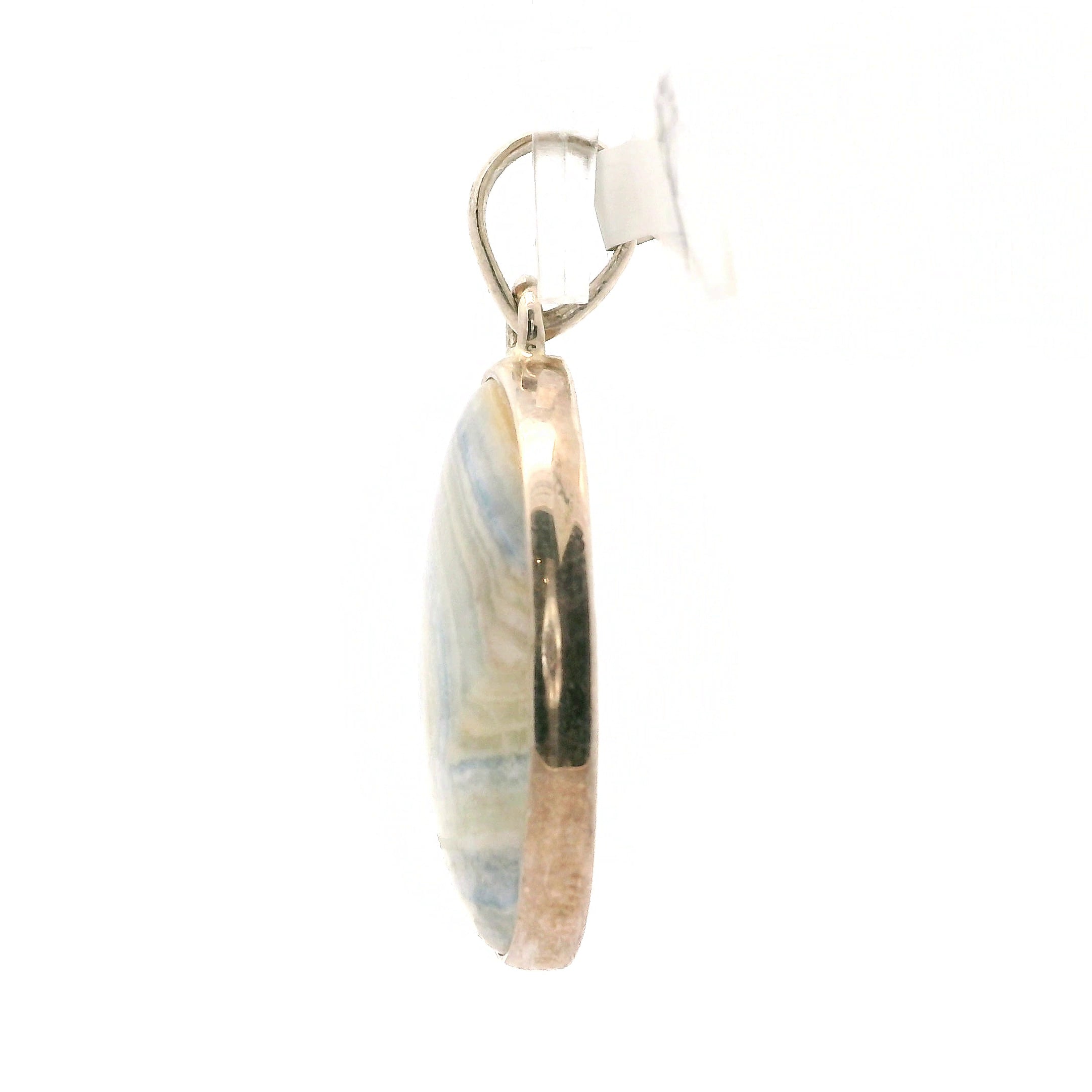 Blue Scheelite Pendant .925 Silver for Peace of Mind and Sleep