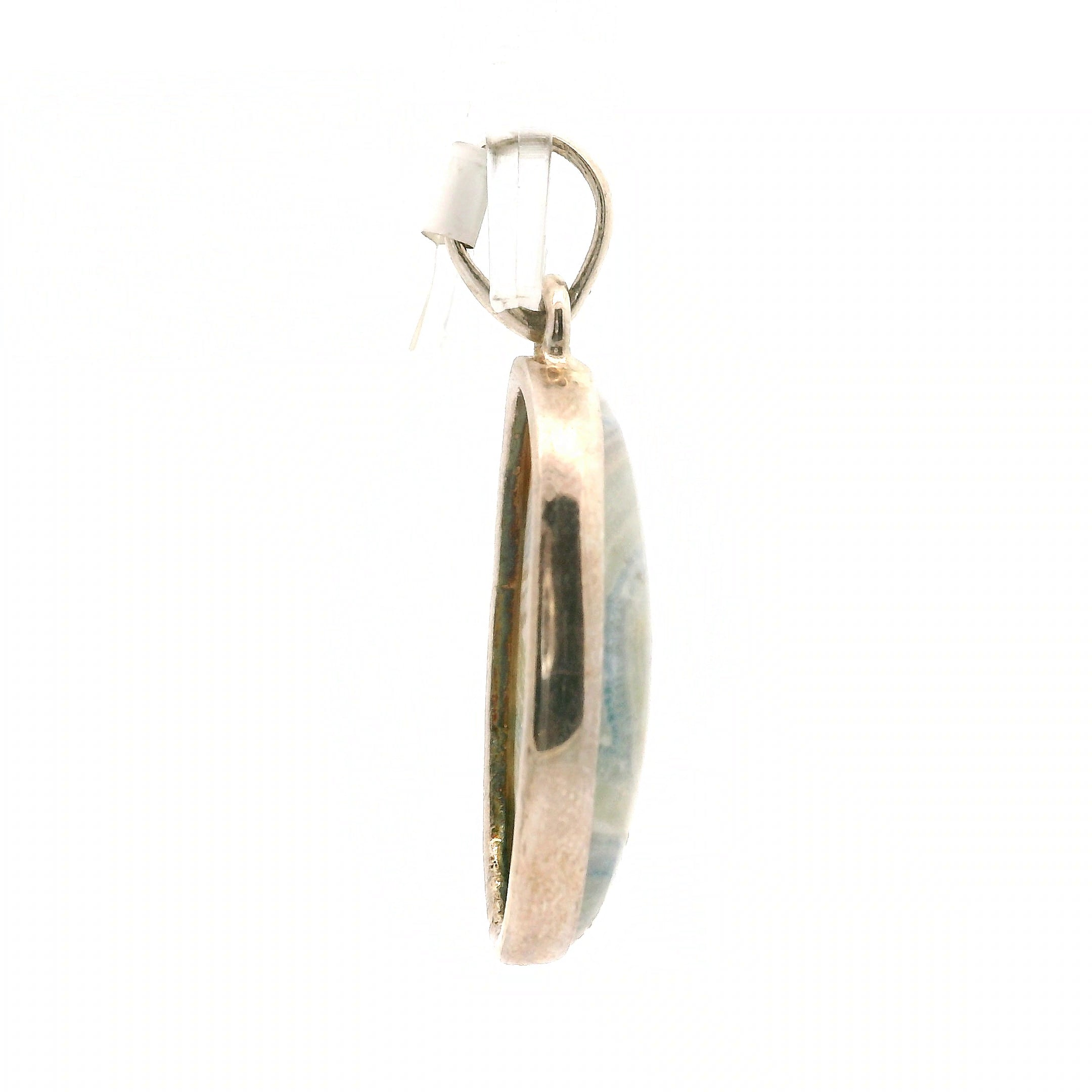 Blue Scheelite Pendant .925 Silver for Peace of Mind and Sleep