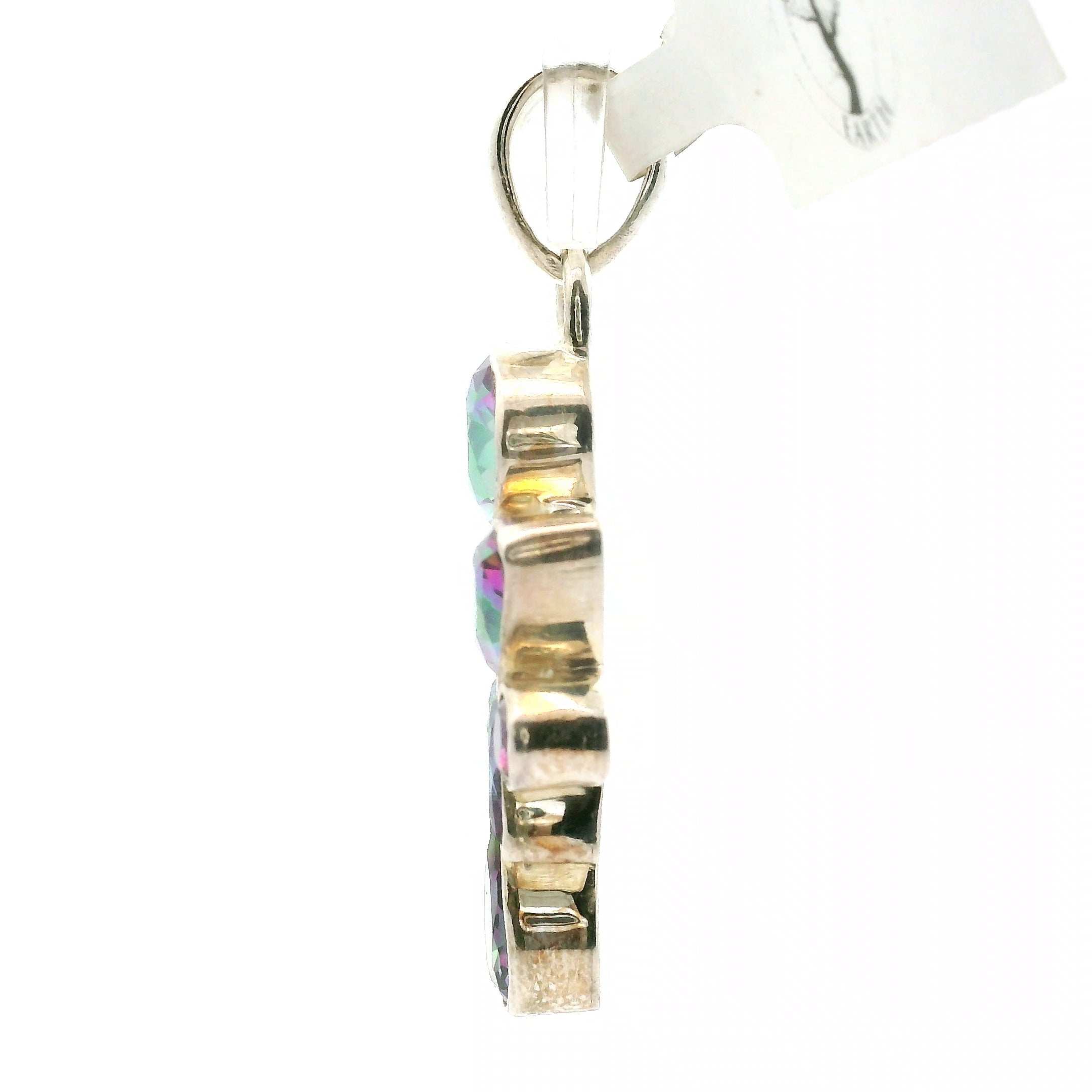 Mystic Topaz Multi-Stone Pendant .925 Silver for Overall Health & Healing of the Body