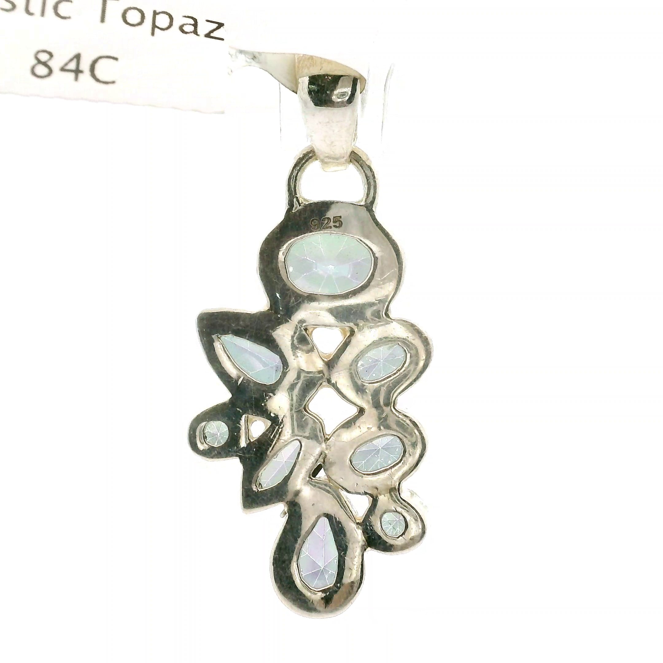 Mystic Topaz Multi-Stone Pendant .925 Silver for Overall Health & Healing of the Body