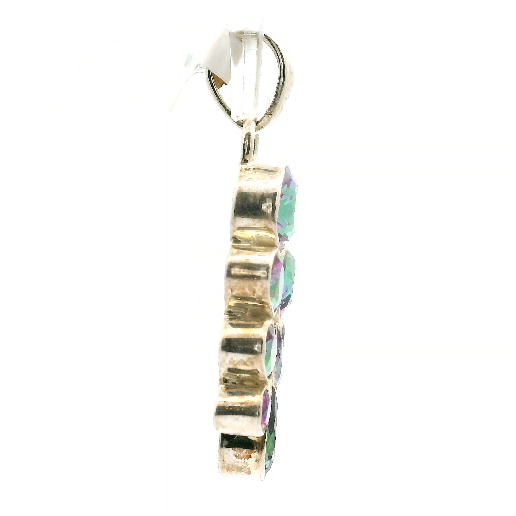 Mystic Topaz Multi-Stone Pendant .925 Silver for Overall Health & Healing of the Body