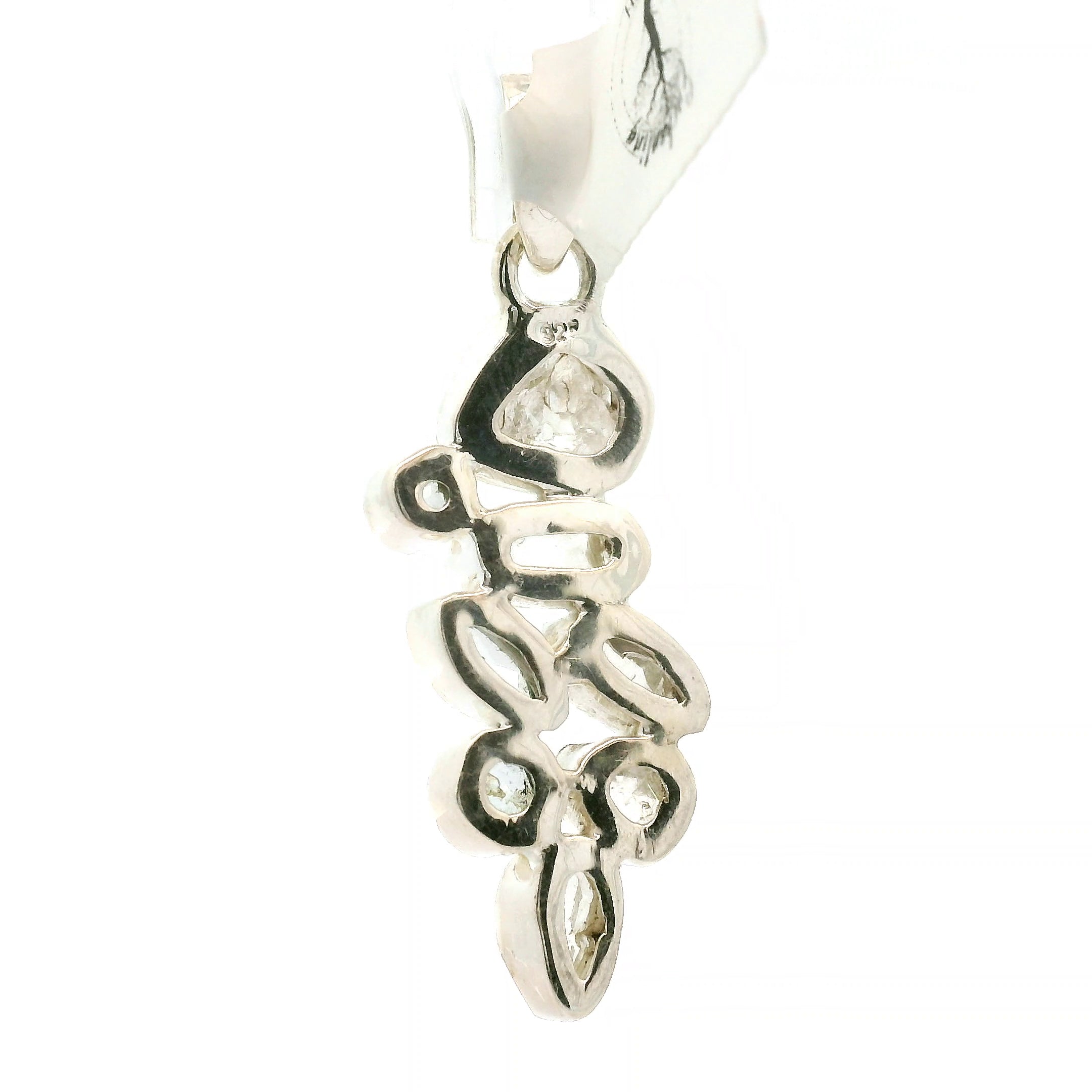 Blue Topaz Multi-Stone Pendant .925 Silver for Higher Levels of Awareness, Peaceful Communication and Clarity